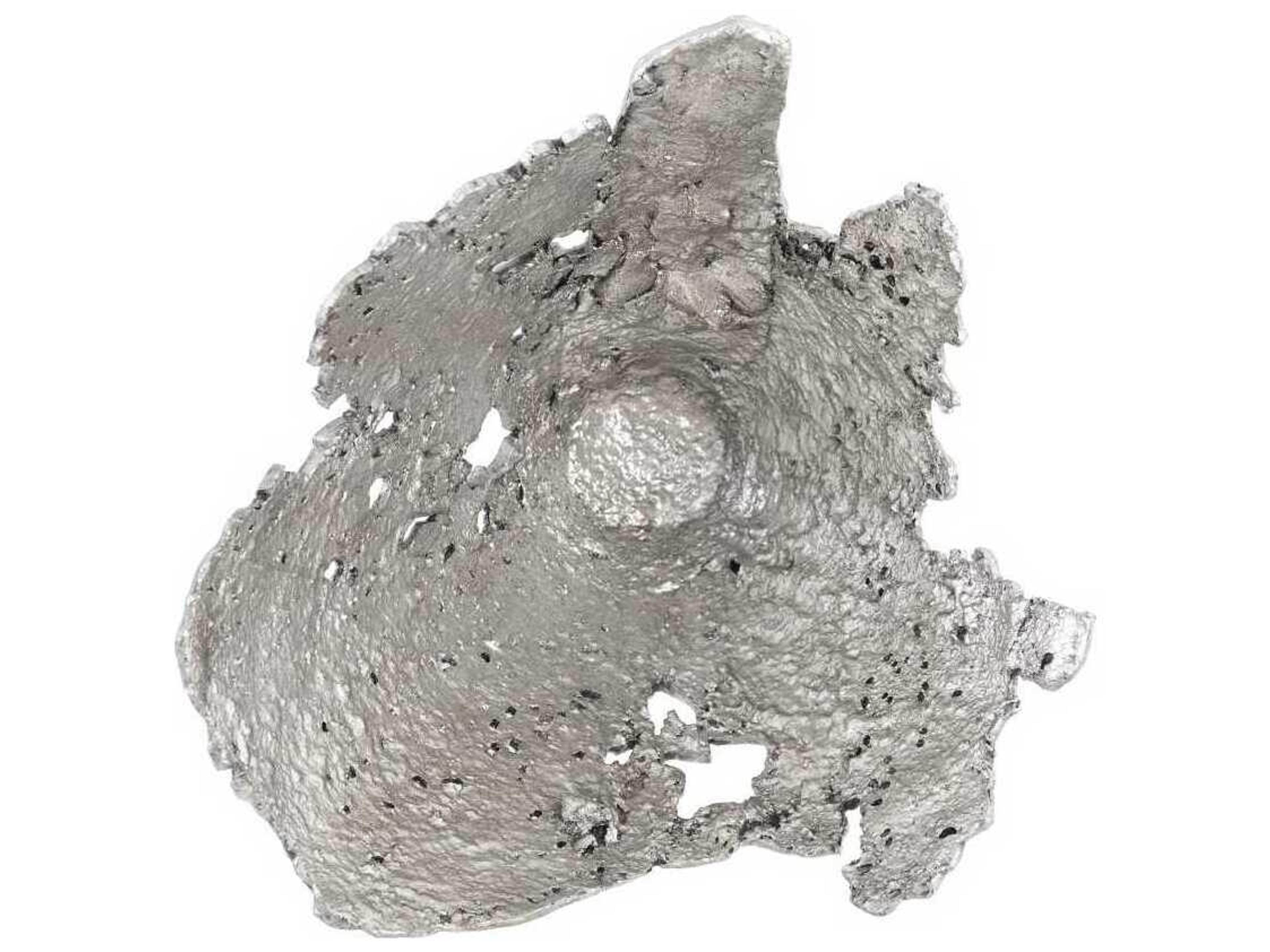 Phillips Collection Semi-Perforated Splash Bowl Silver Leaf 3D Wall Art