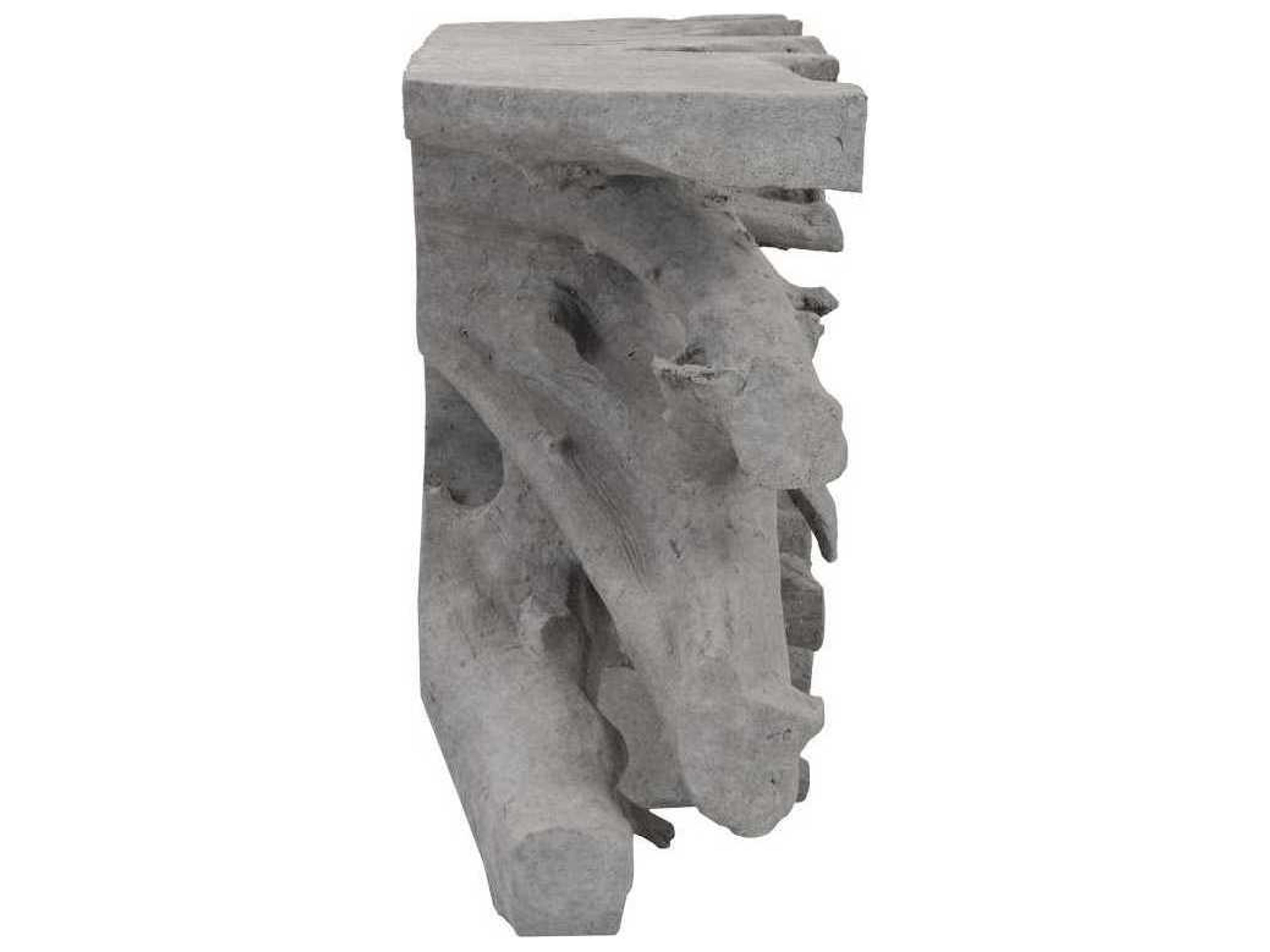 Phillips Collection Rectangular Resin Charcoal Stone Console Table