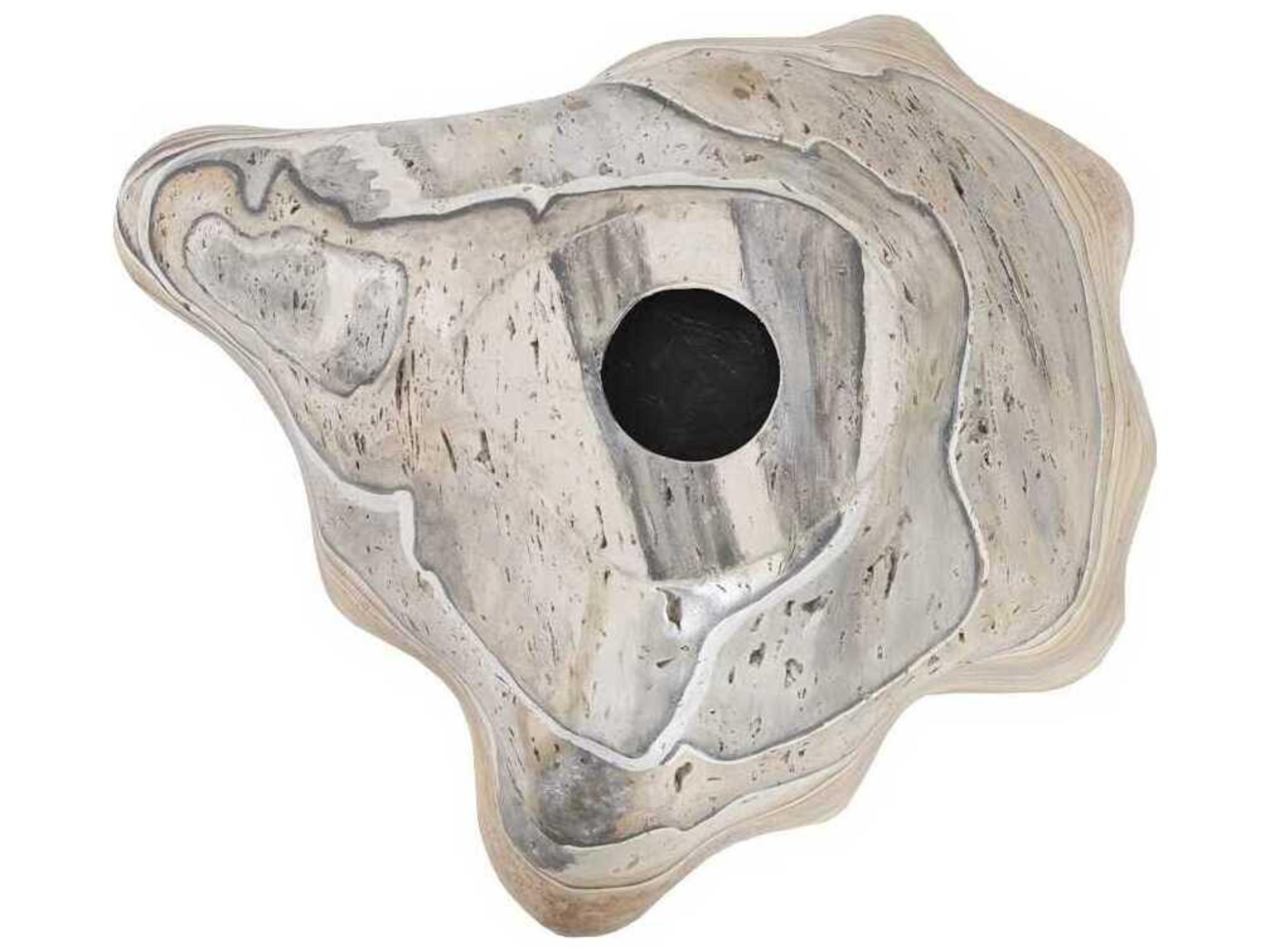 Phillips Collection Cast Onyx Wall Bowl Faux Finish 3D Wall Art