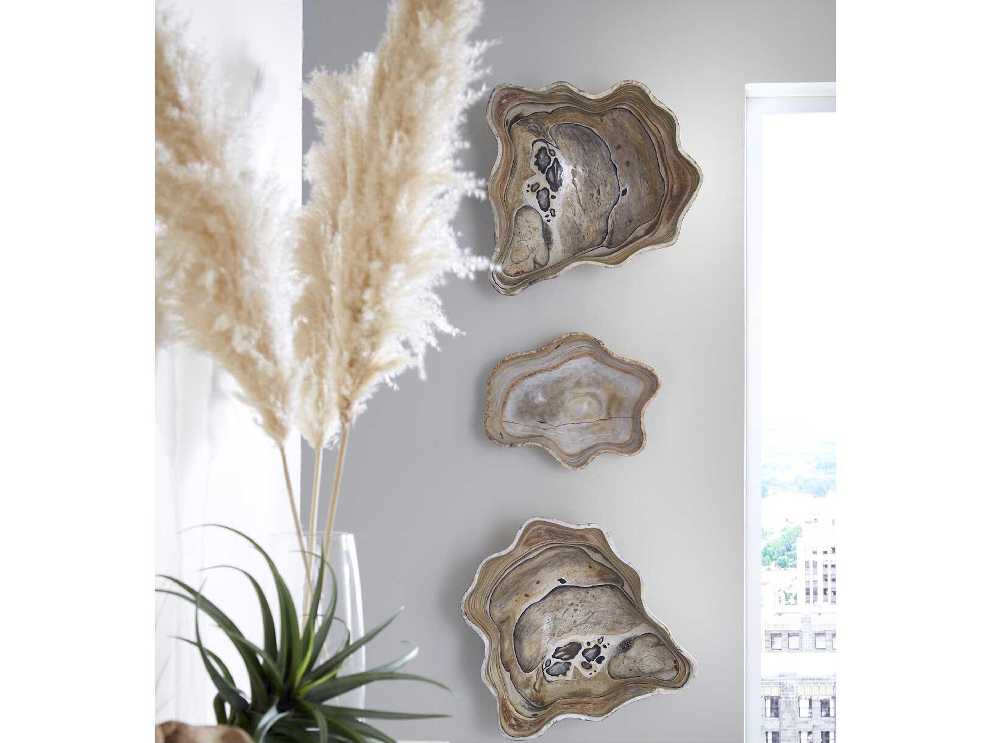 Phillips Collection Cast Onyx Wall Bowl Faux Finish 3D Wall Art