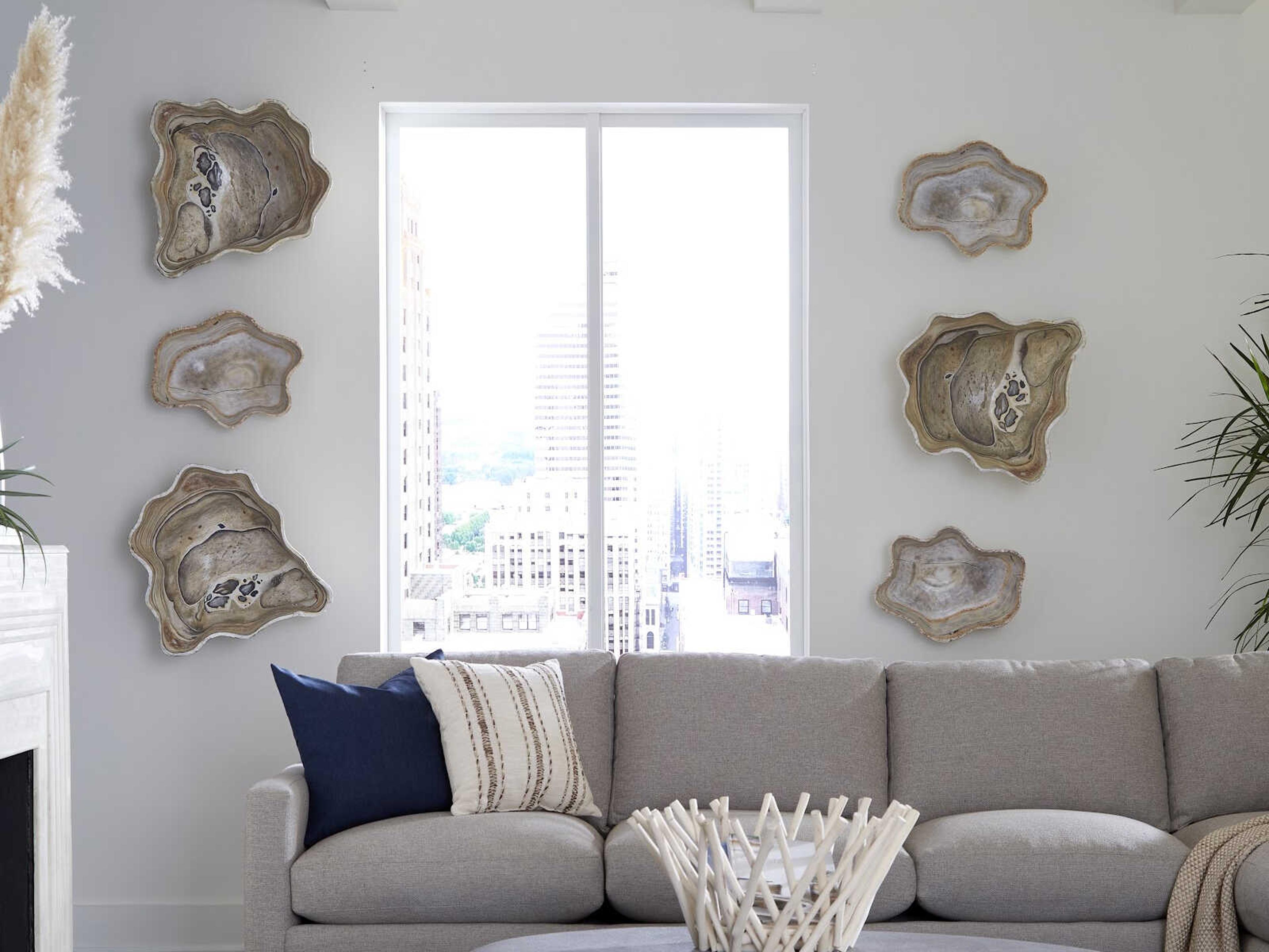 Phillips Collection Cast Onyx Wall Bowl Faux Finish 3D Wall Art