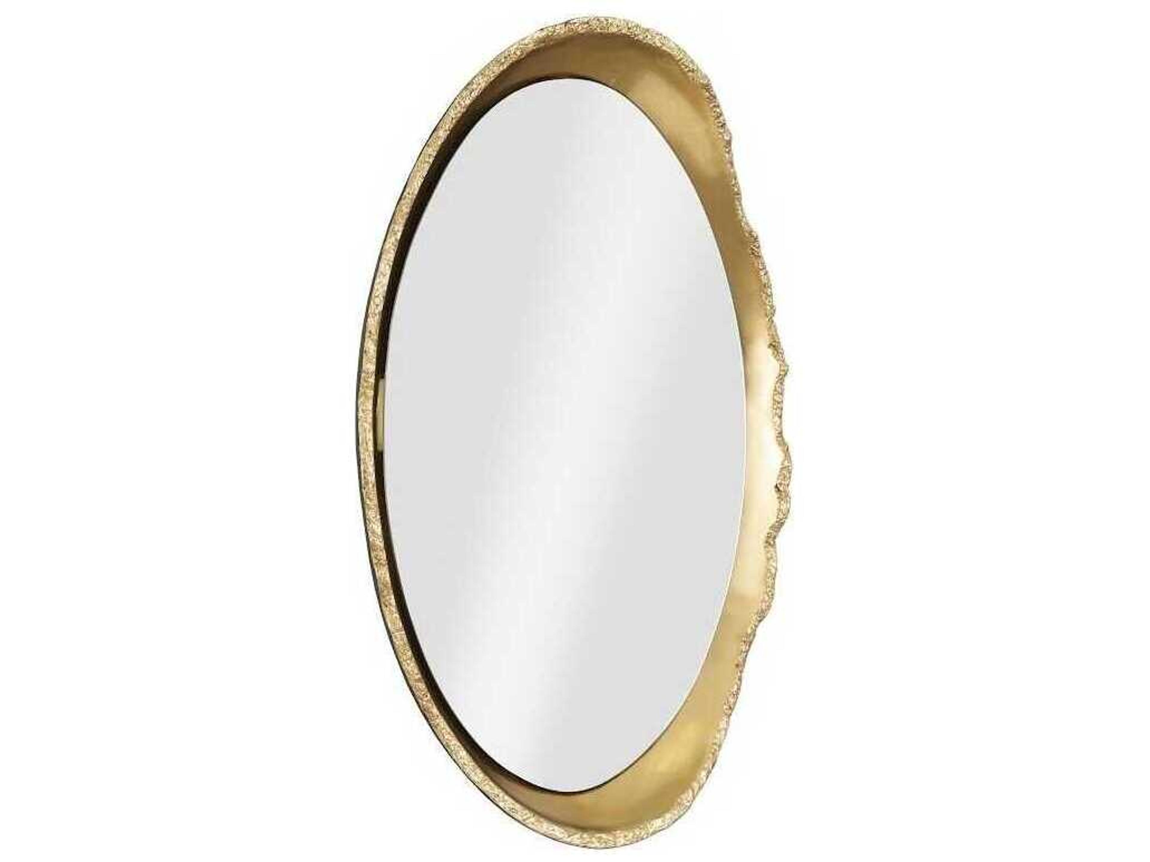 Phillips Collection Gold Leaf / Black Oval Wall Mirror