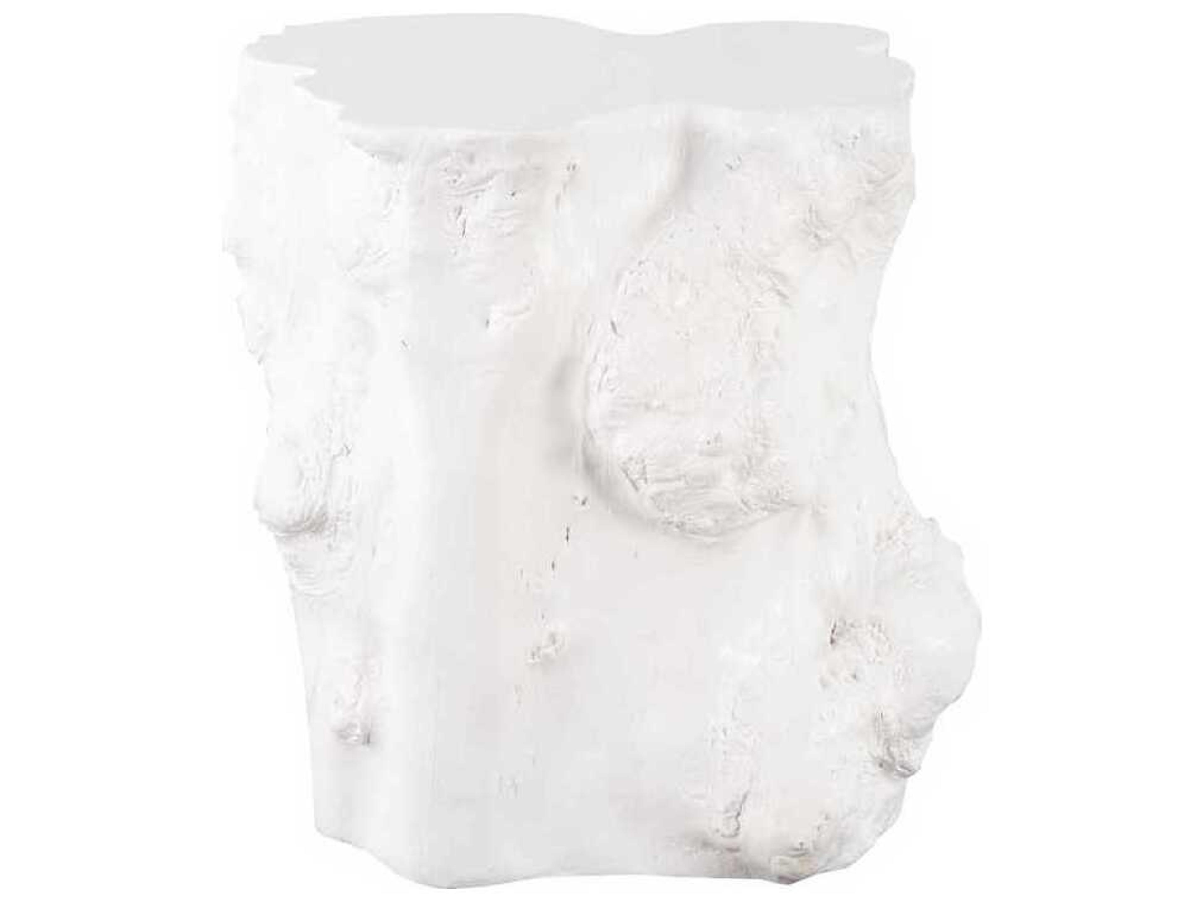 Resin White End Table