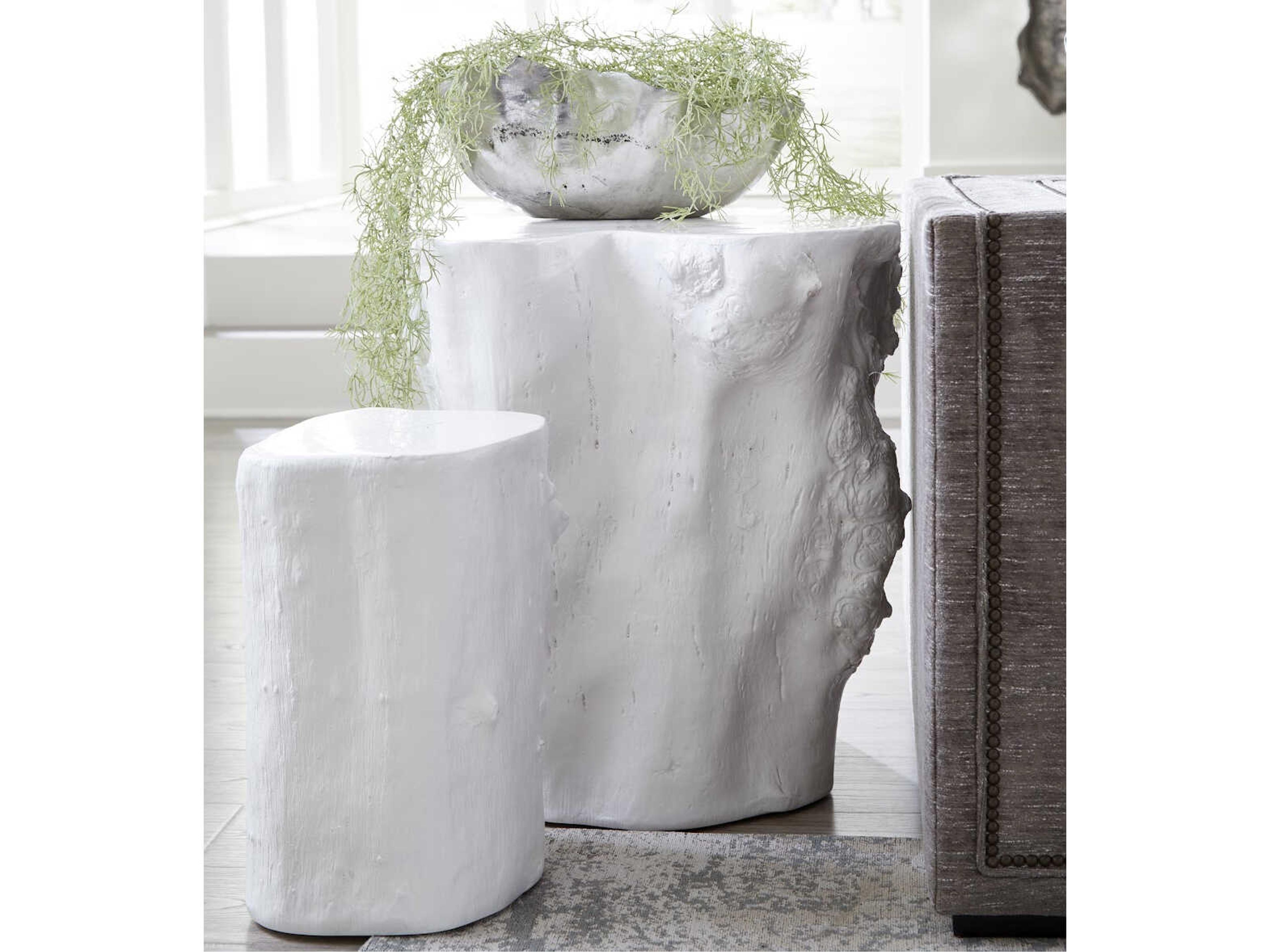 Phillips Collection White Accent Stool