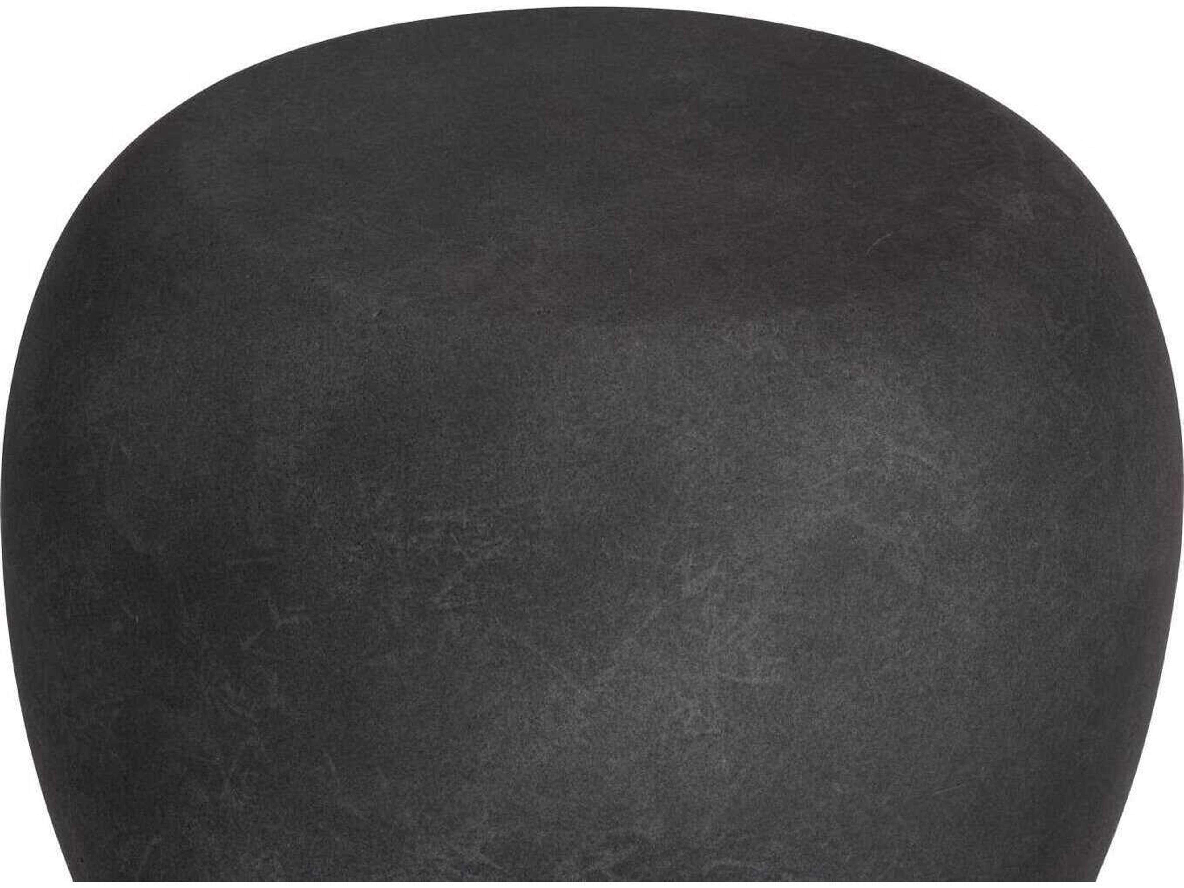 Phillips Collection River Round Resin Charcoal Stone Gray End Table