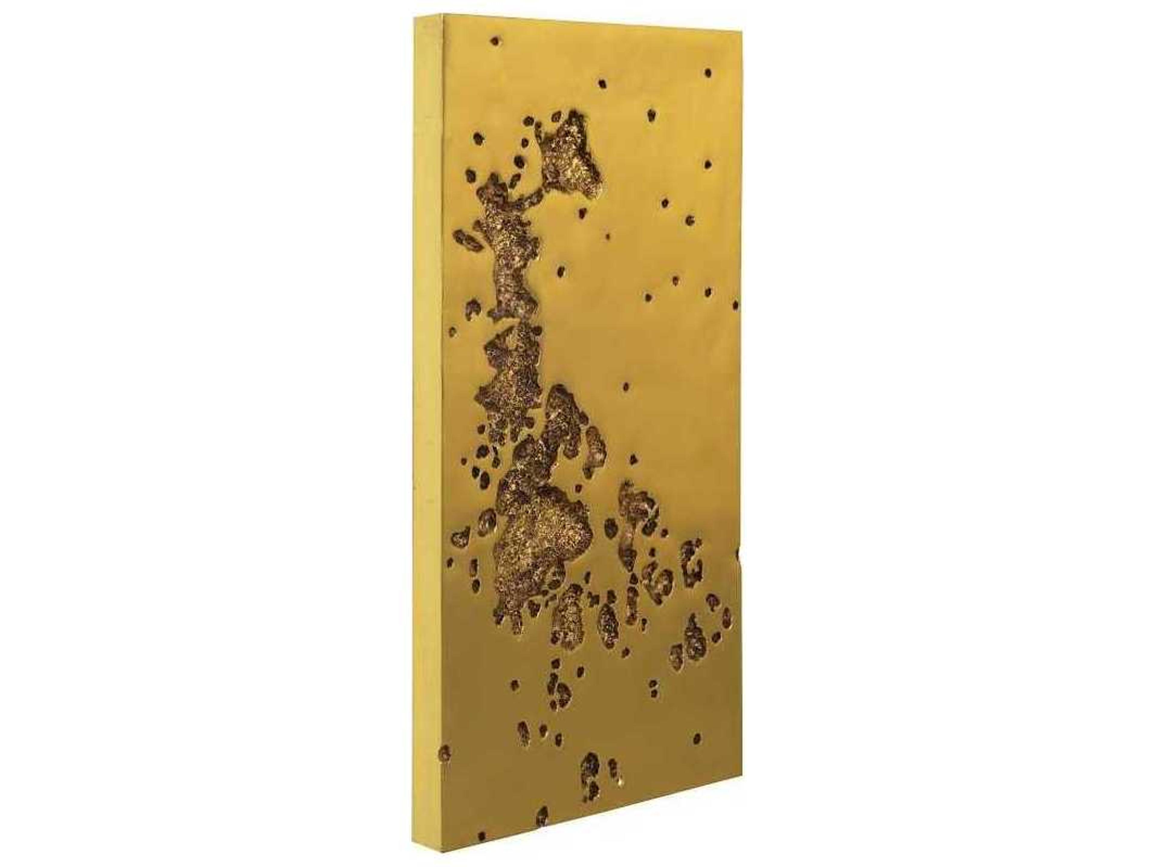 Phillips Collection Gold Leaf Metal Splotch Wall Art