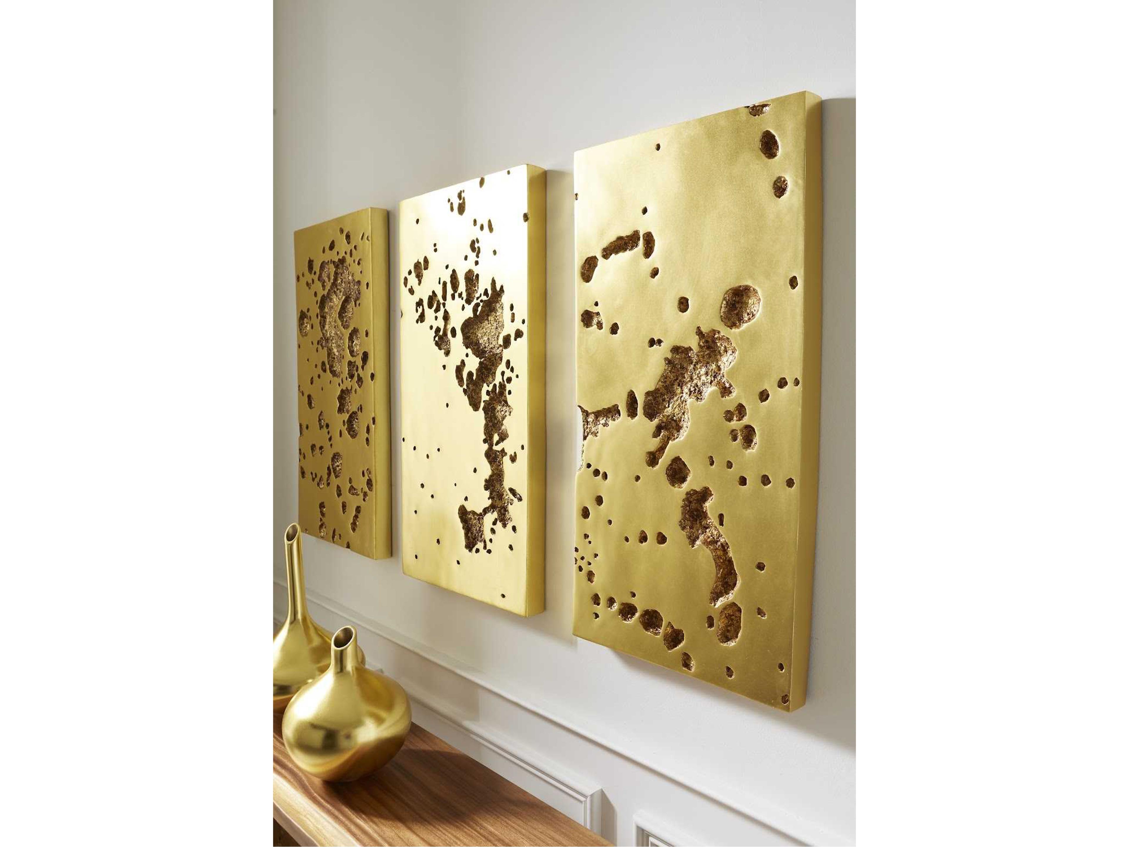 Phillips Collection Gold Leaf Metal Splotch Wall Art