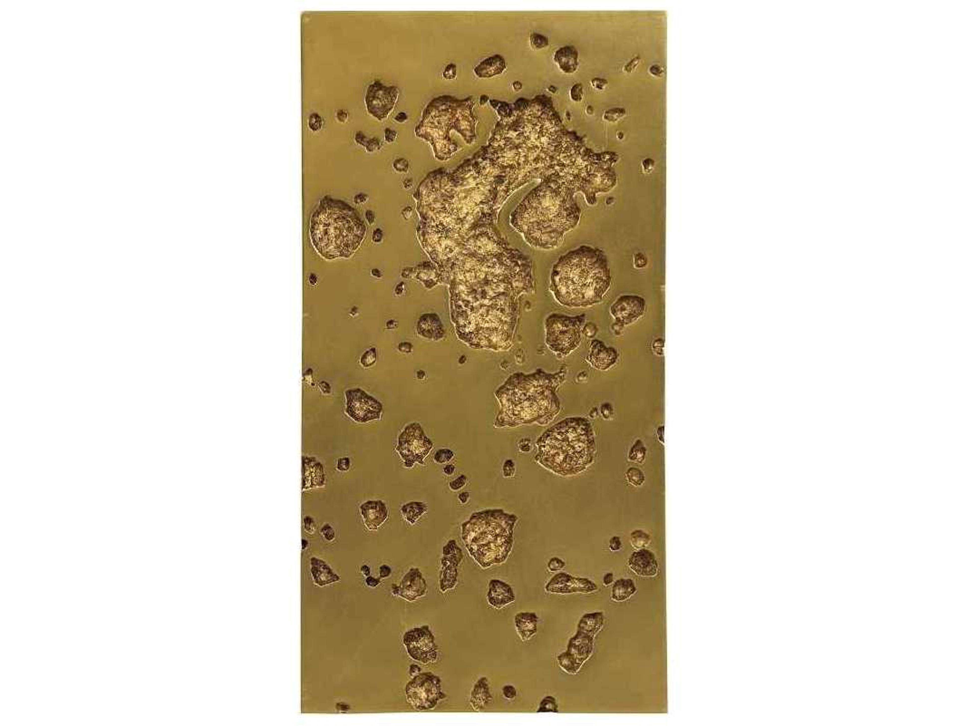 Gold Leaf Splotch Metal Wall Art