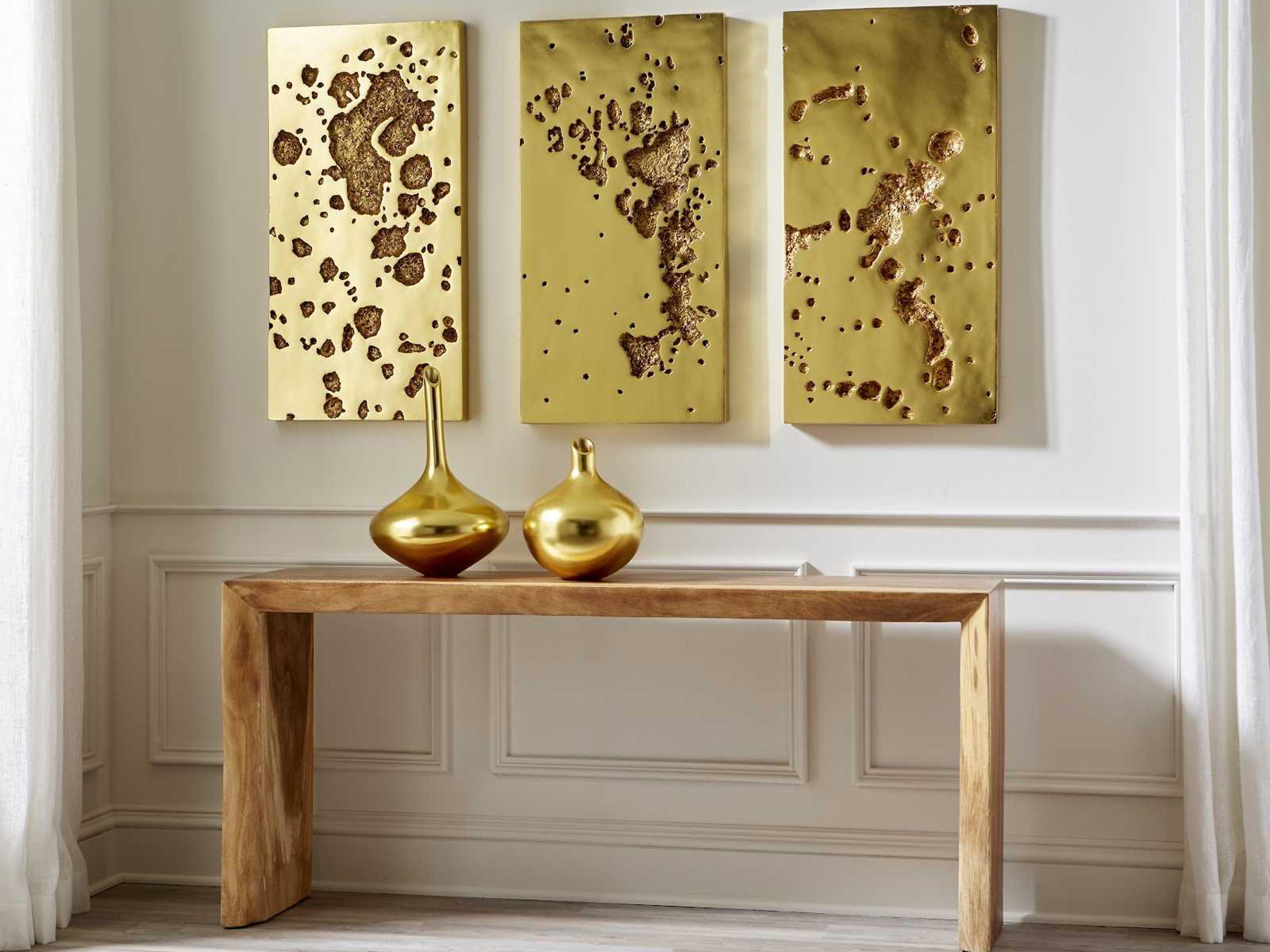 Phillips Collection Gold Leaf Splotch Metal Wall Art