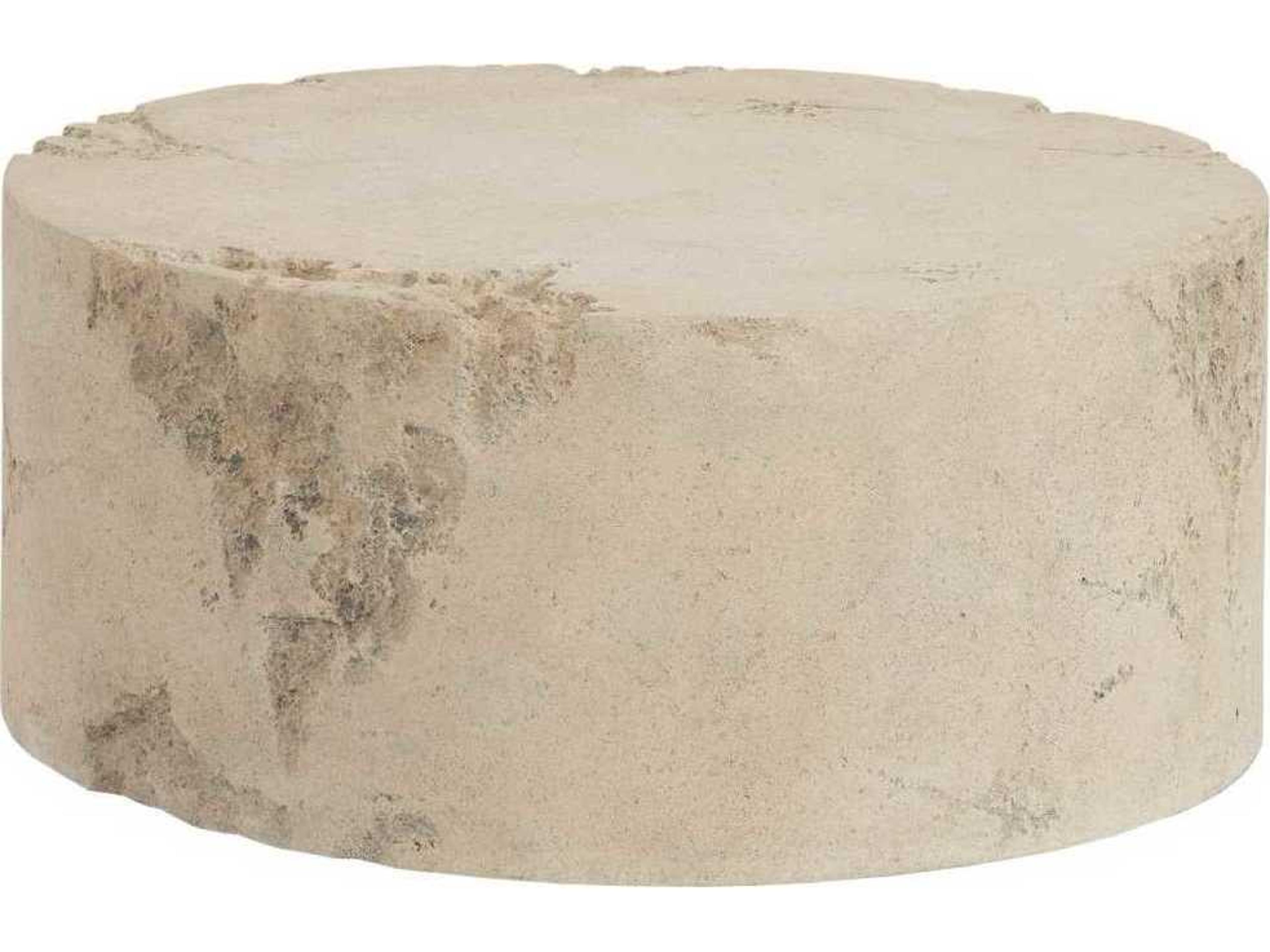 Phillips Collection Round Roman Stone Coffee Table