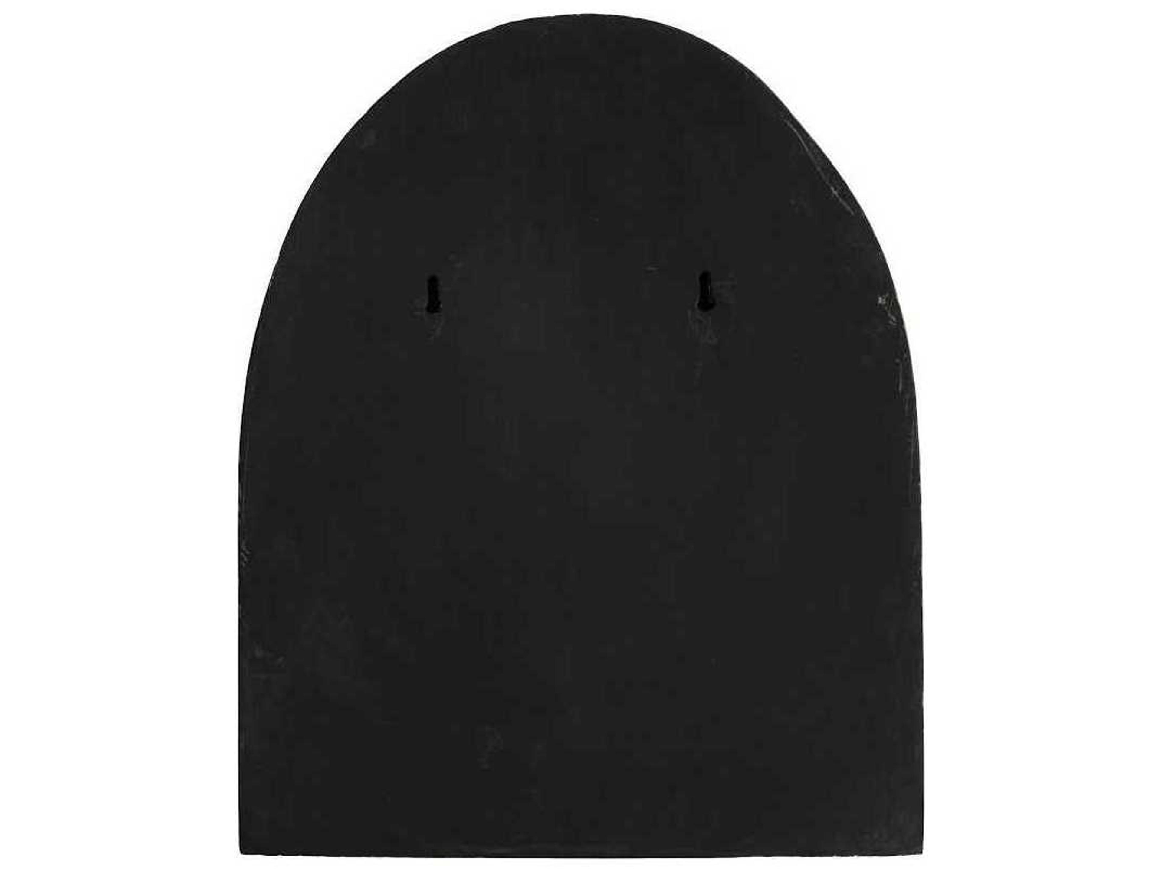 Phillips Collection Black and Silver Leaf Smile Fashion Face Wood Wall Art