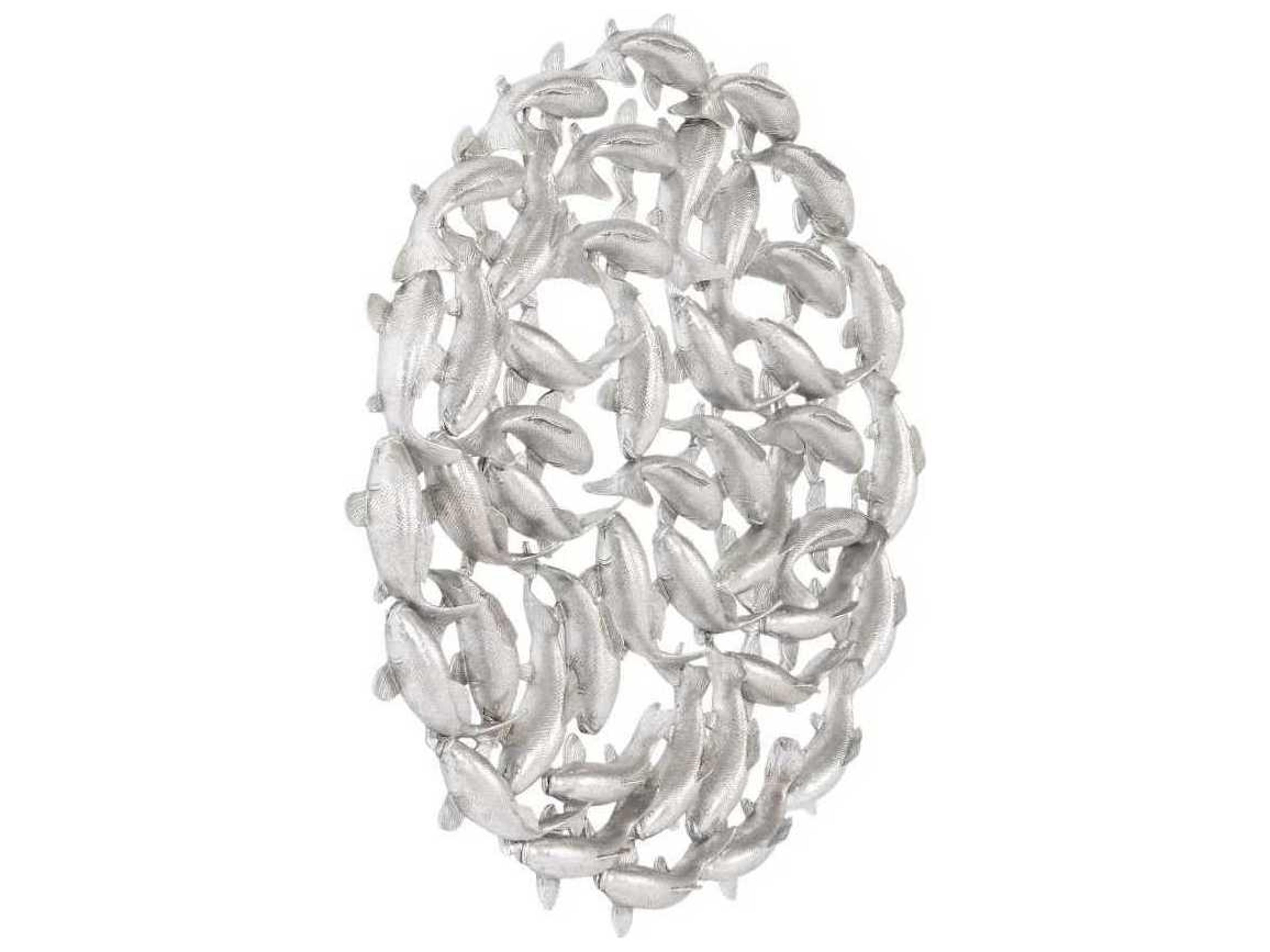 Phillips Collection Silver Koi Wood Wall Art