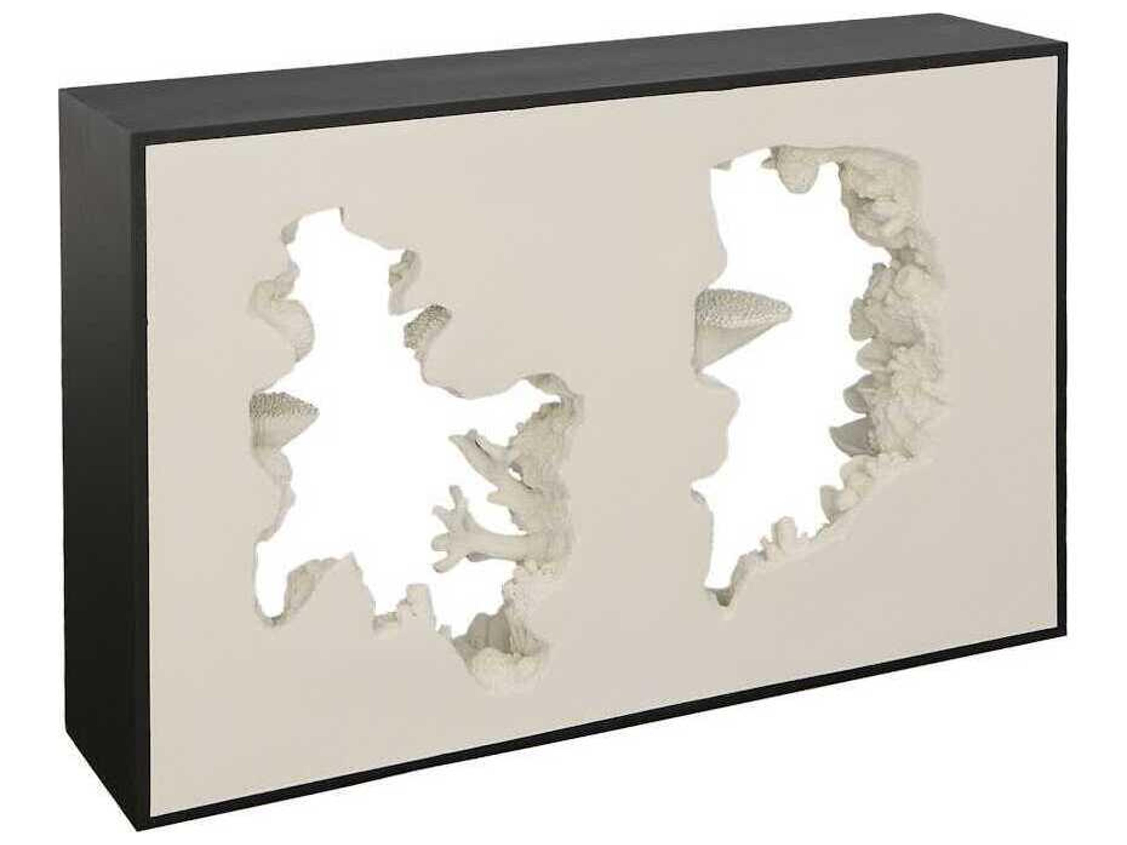 Phillips Collection Reef Framed Rectangular Wood Off White Console Table