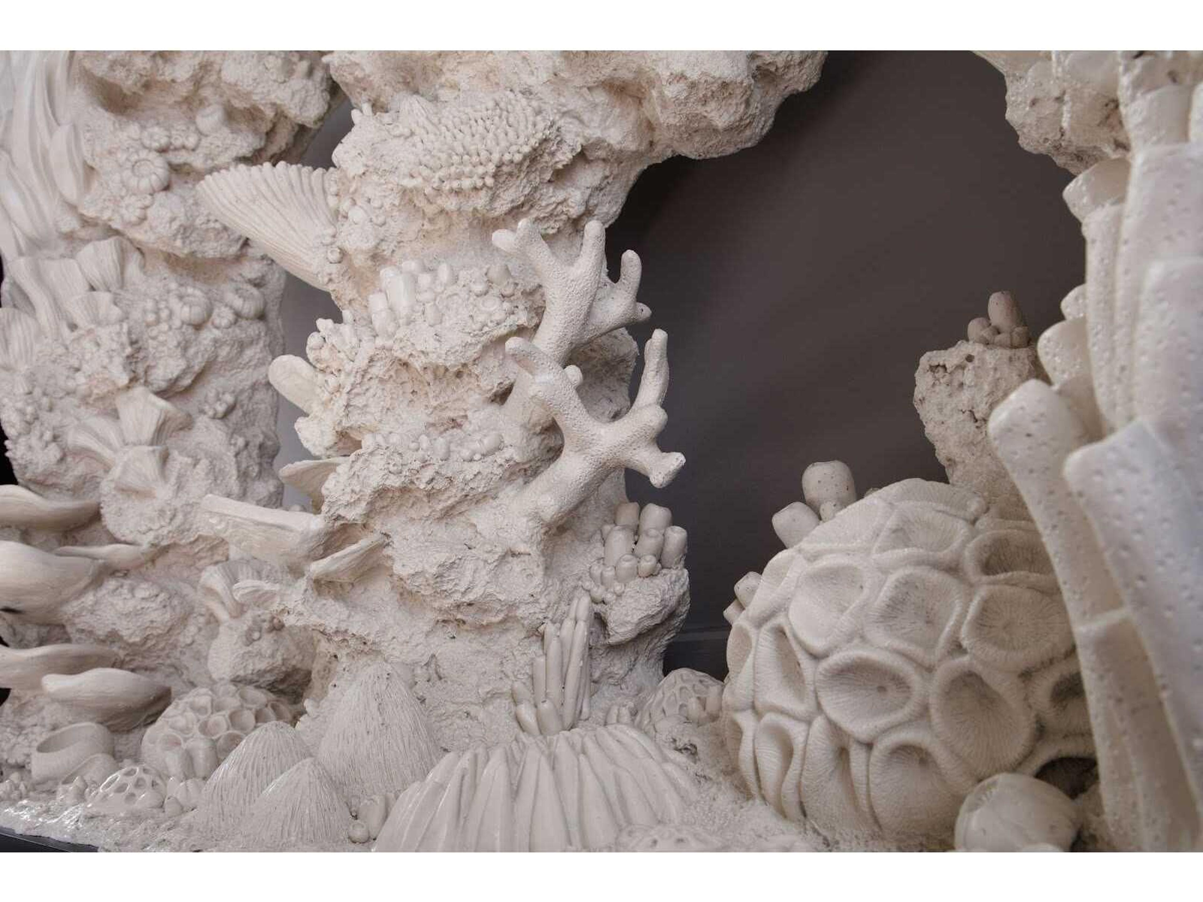 Phillips Collection Reef Framed Rectangular Wood Off White Console Table