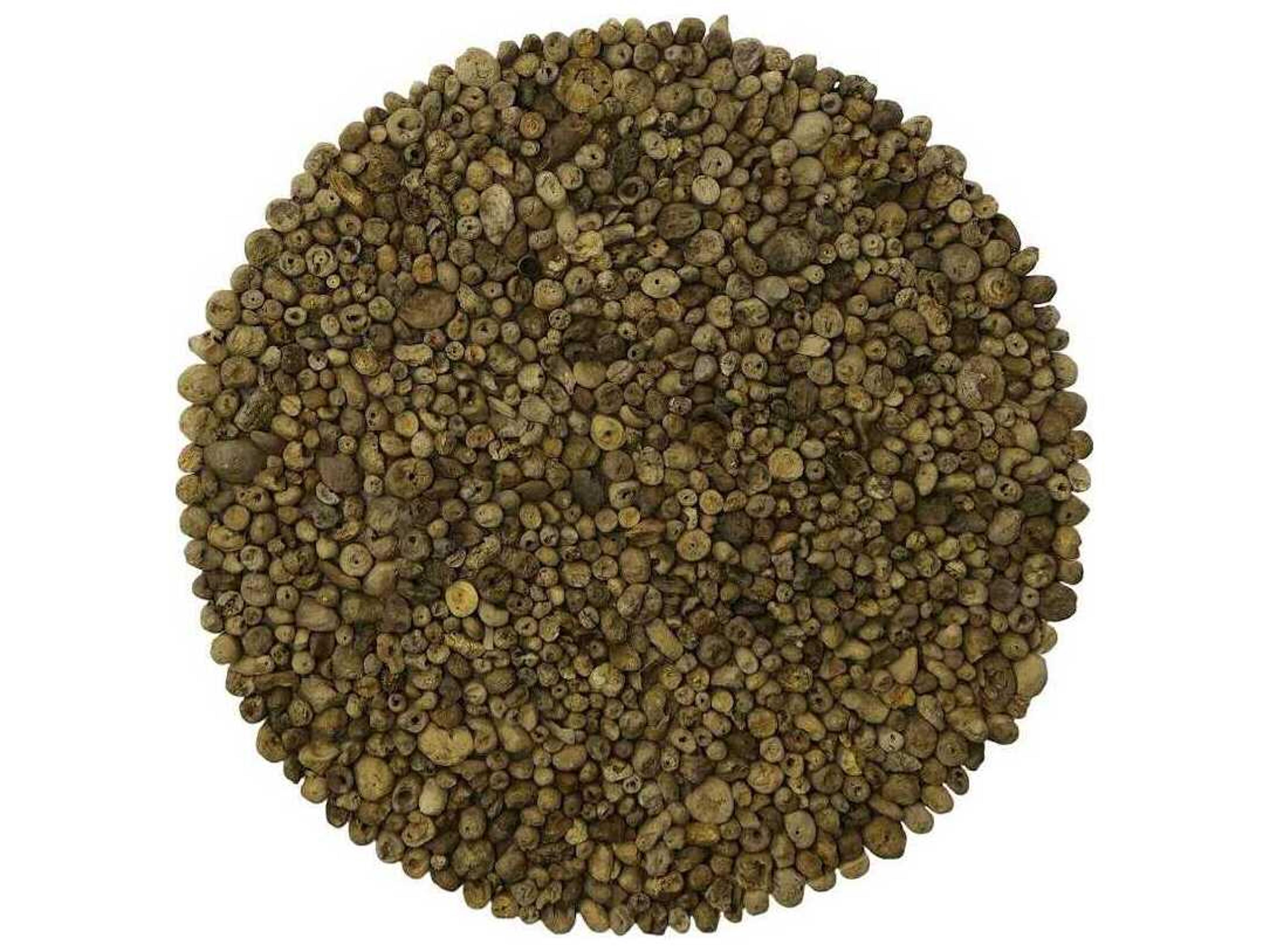 Phillips Collection Manhattan Round Glass Brown Black Coffee Table