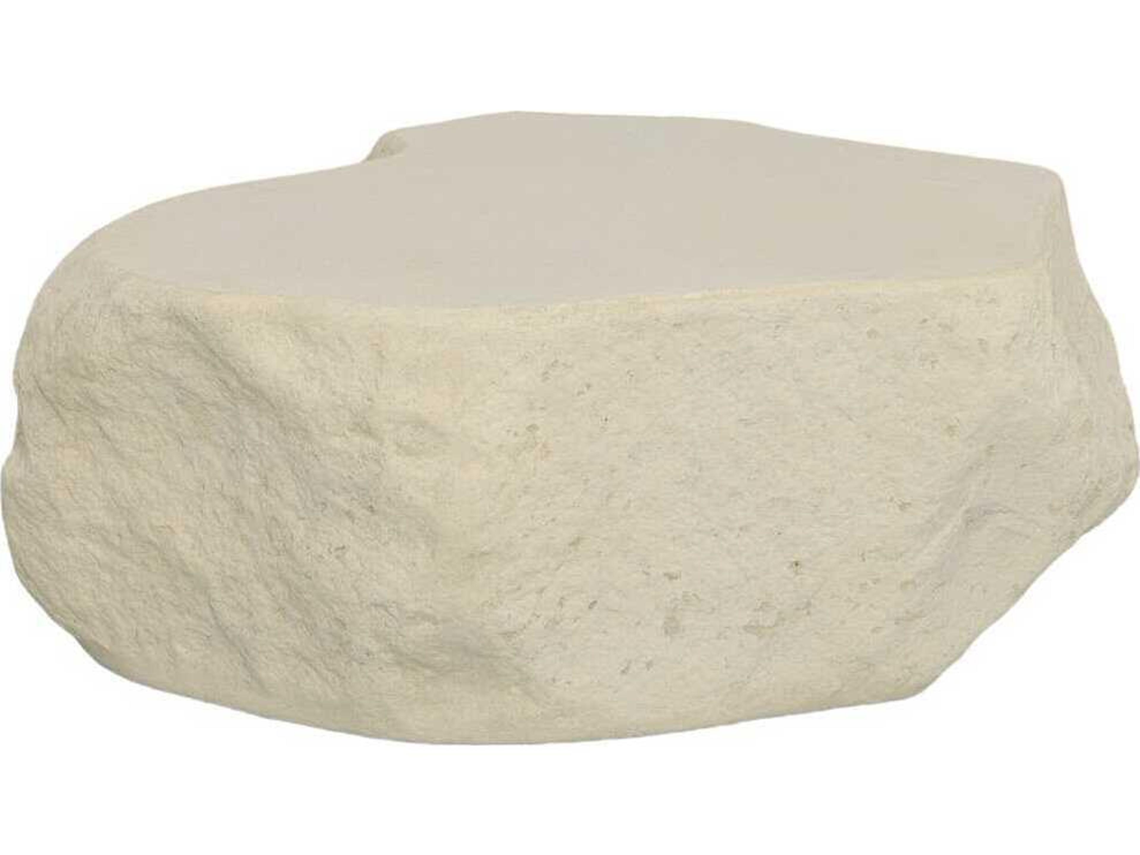 Phillips Collection Quarry Resin Roman Stone Off White Coffee Table