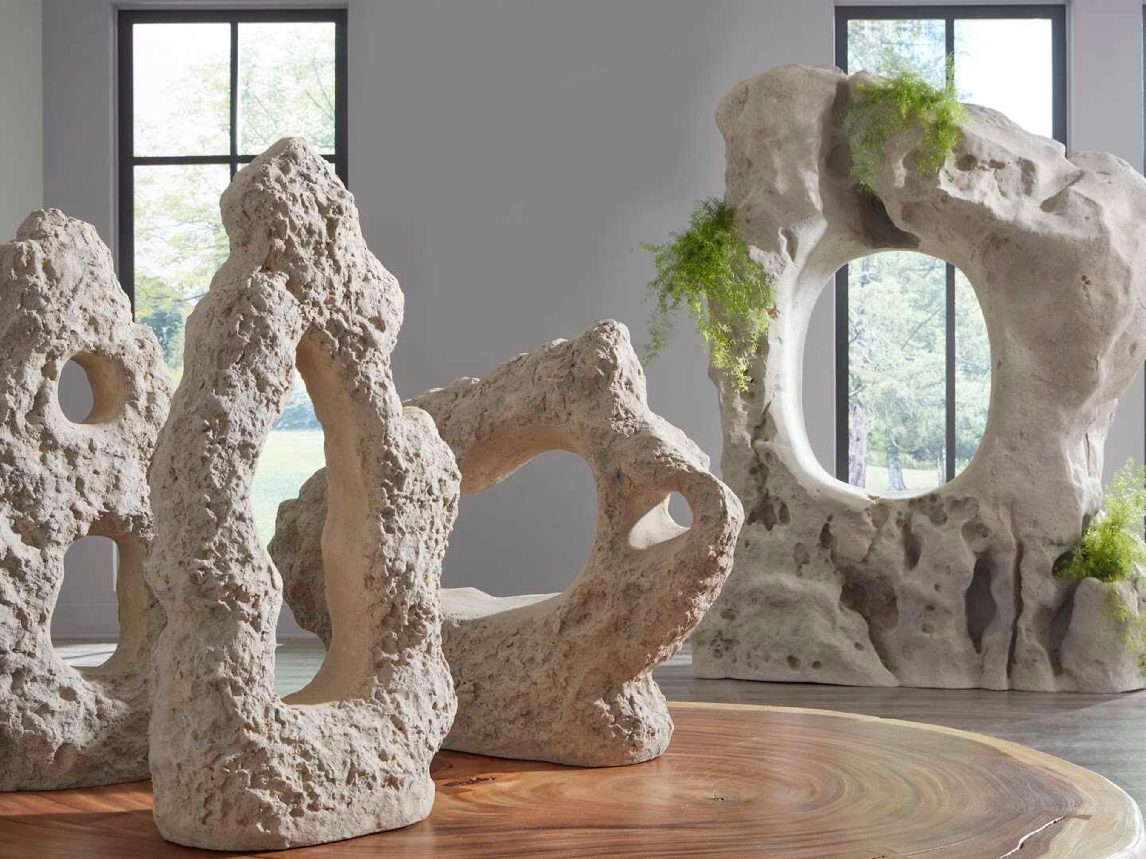 Luxecor Roman Stone Beige Off White Colossal Flow Sculpture