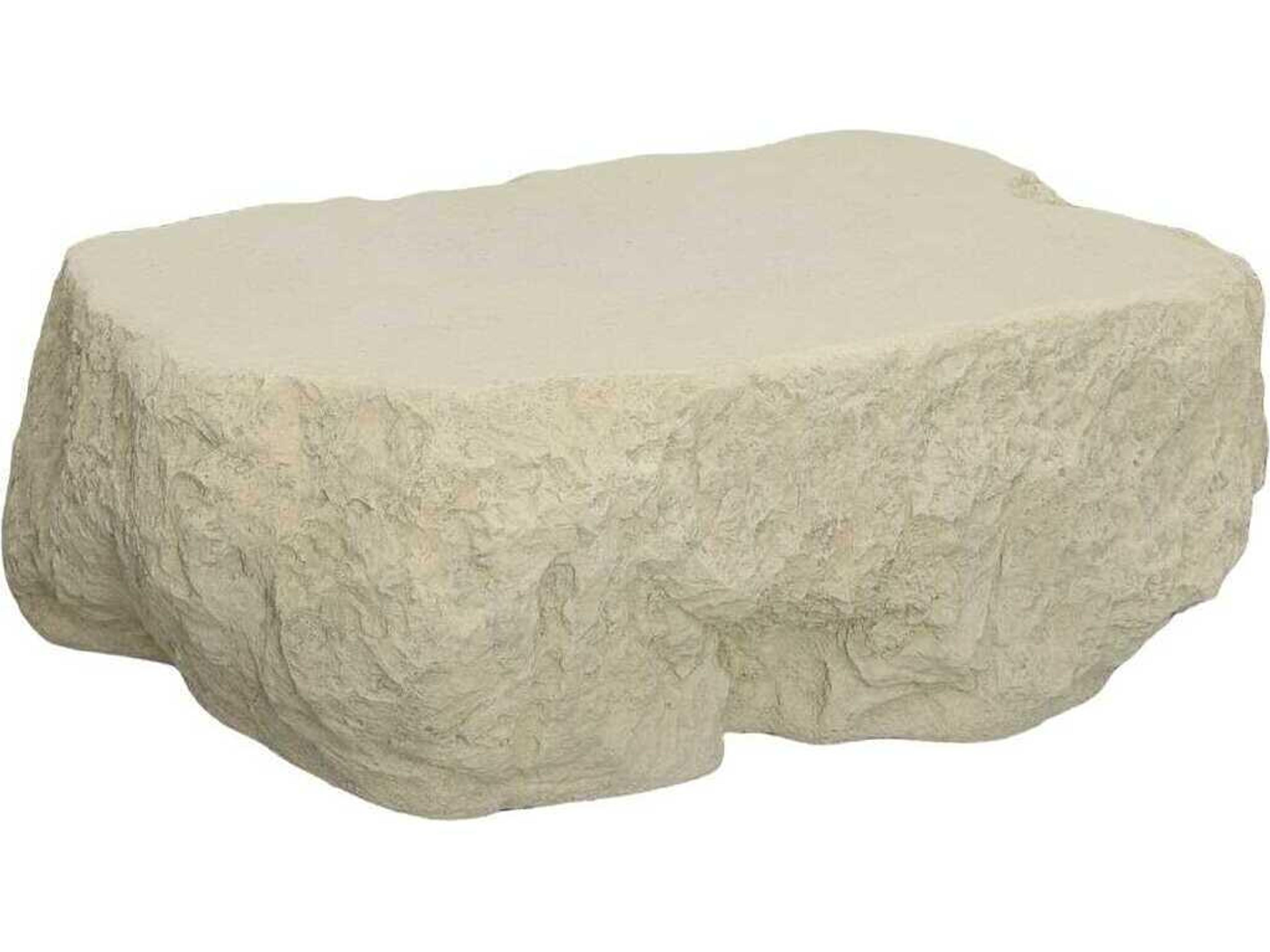 Quarry Cast Naturals Resin Roman Stone Off White Coffee Table