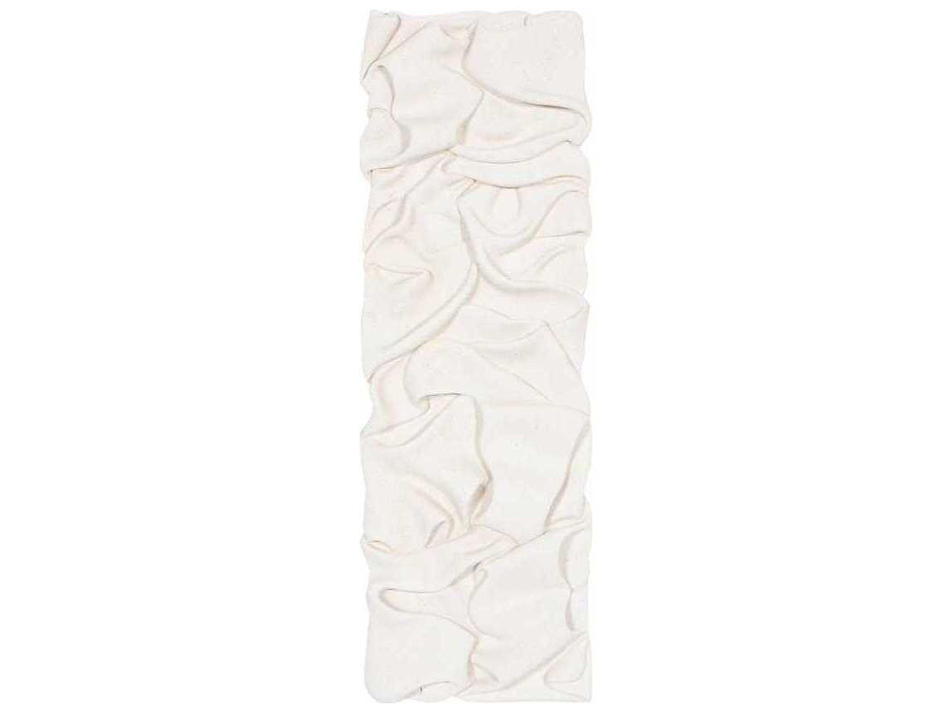 Drape Wall Art White Stone Sculptural