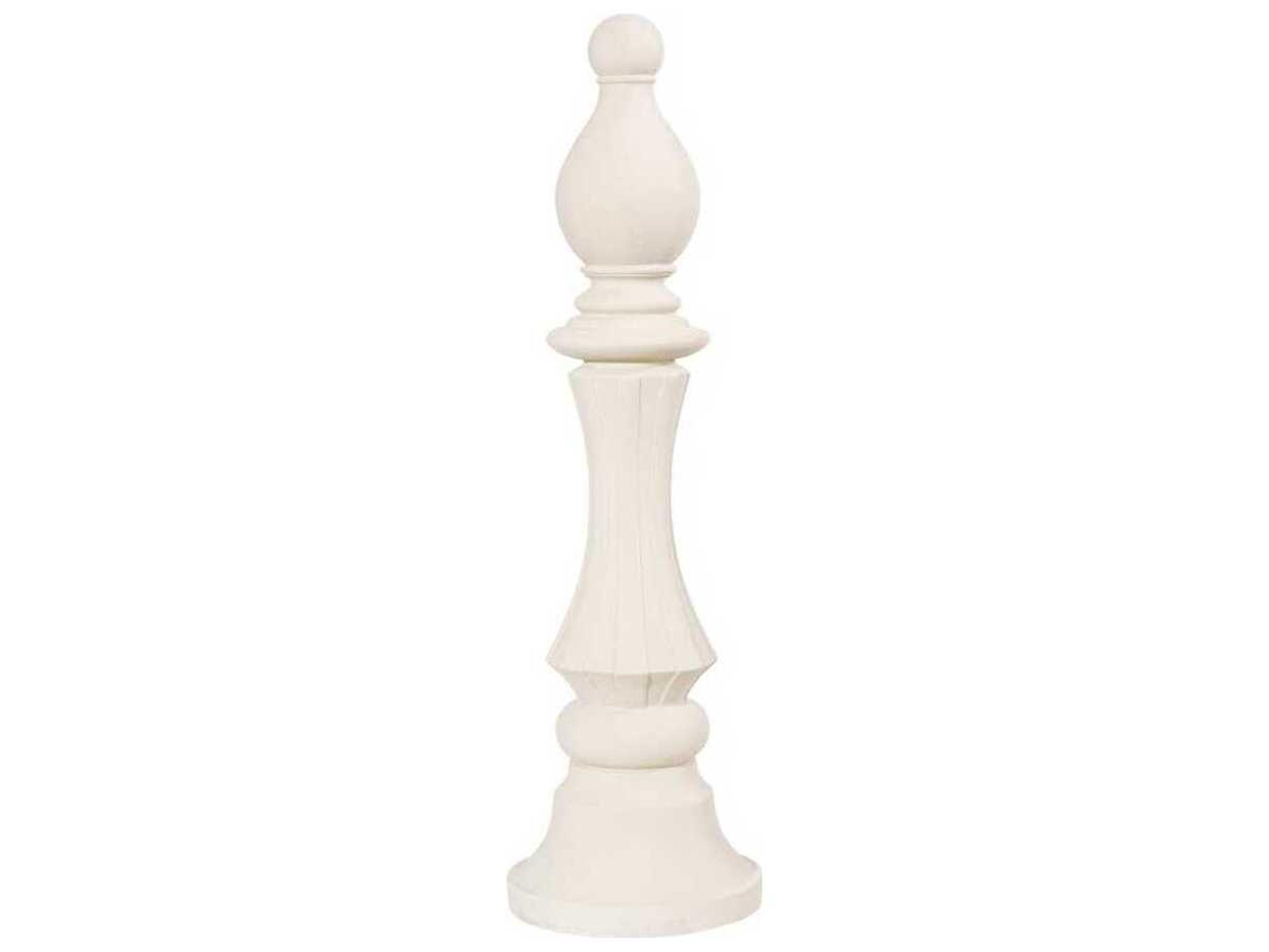 White Bishop Chess Sculpture