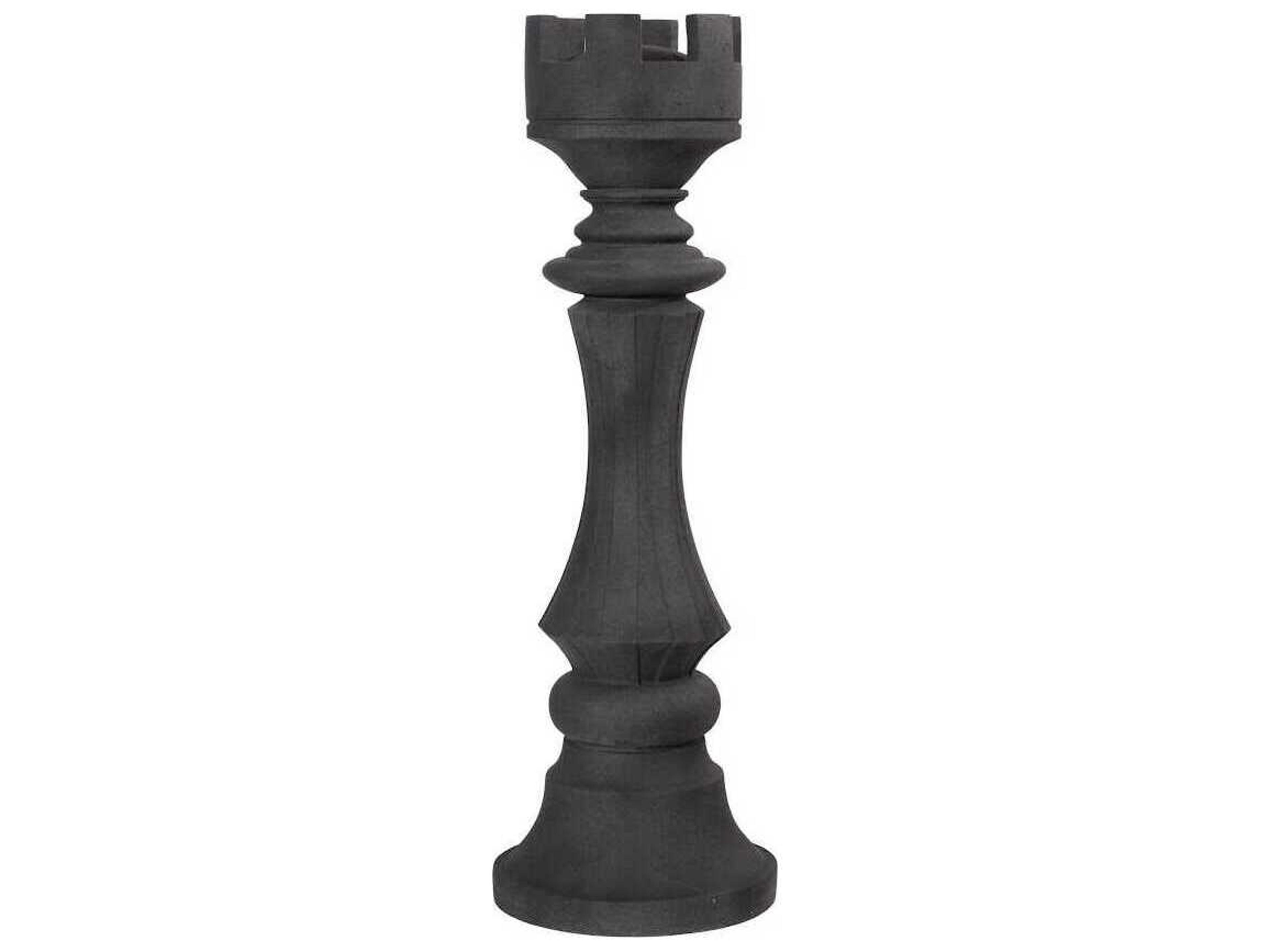 Black Rook Chess Sculpture