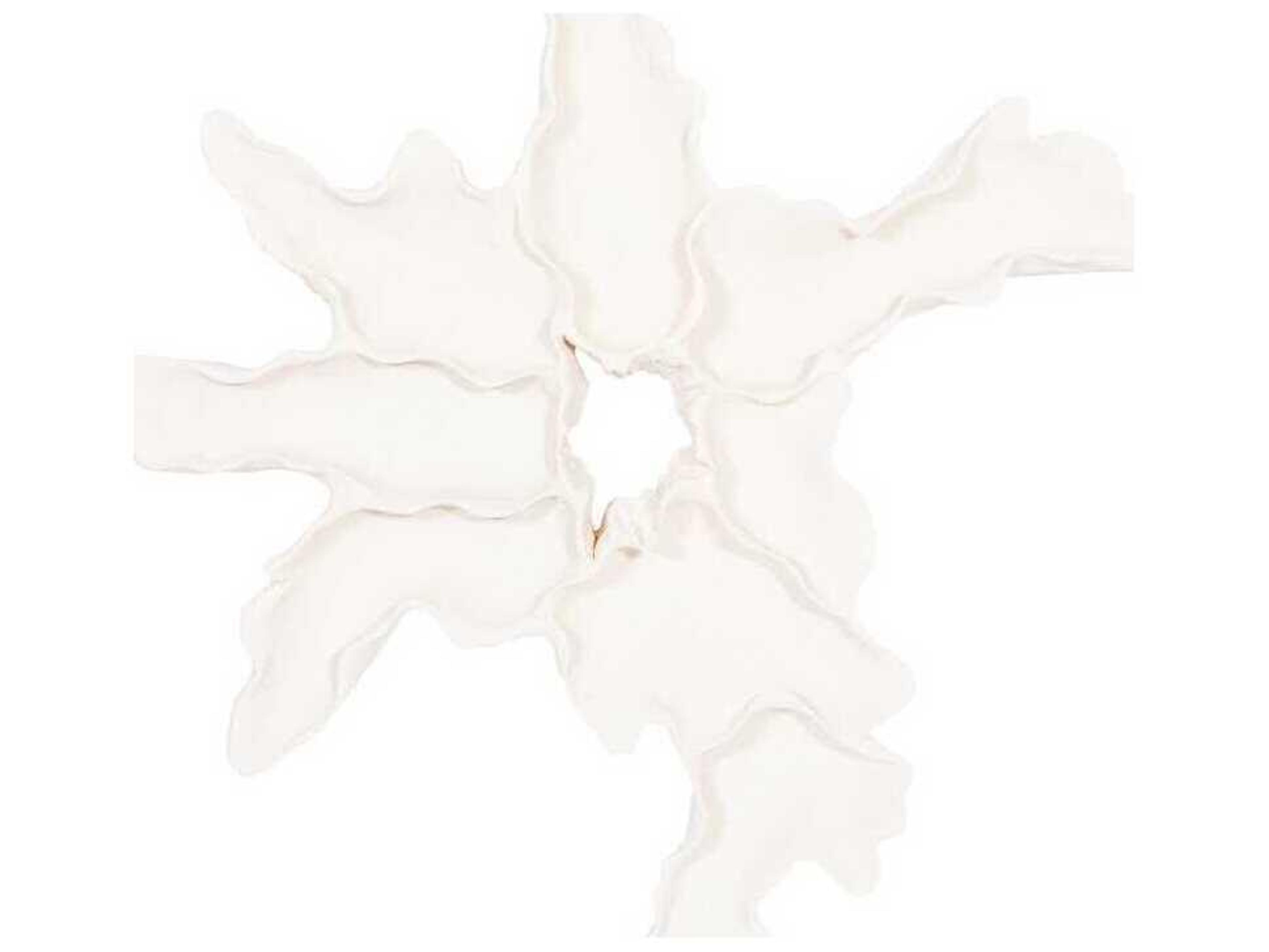 Cast Carved Root Wall Art White Stone Organic Decor