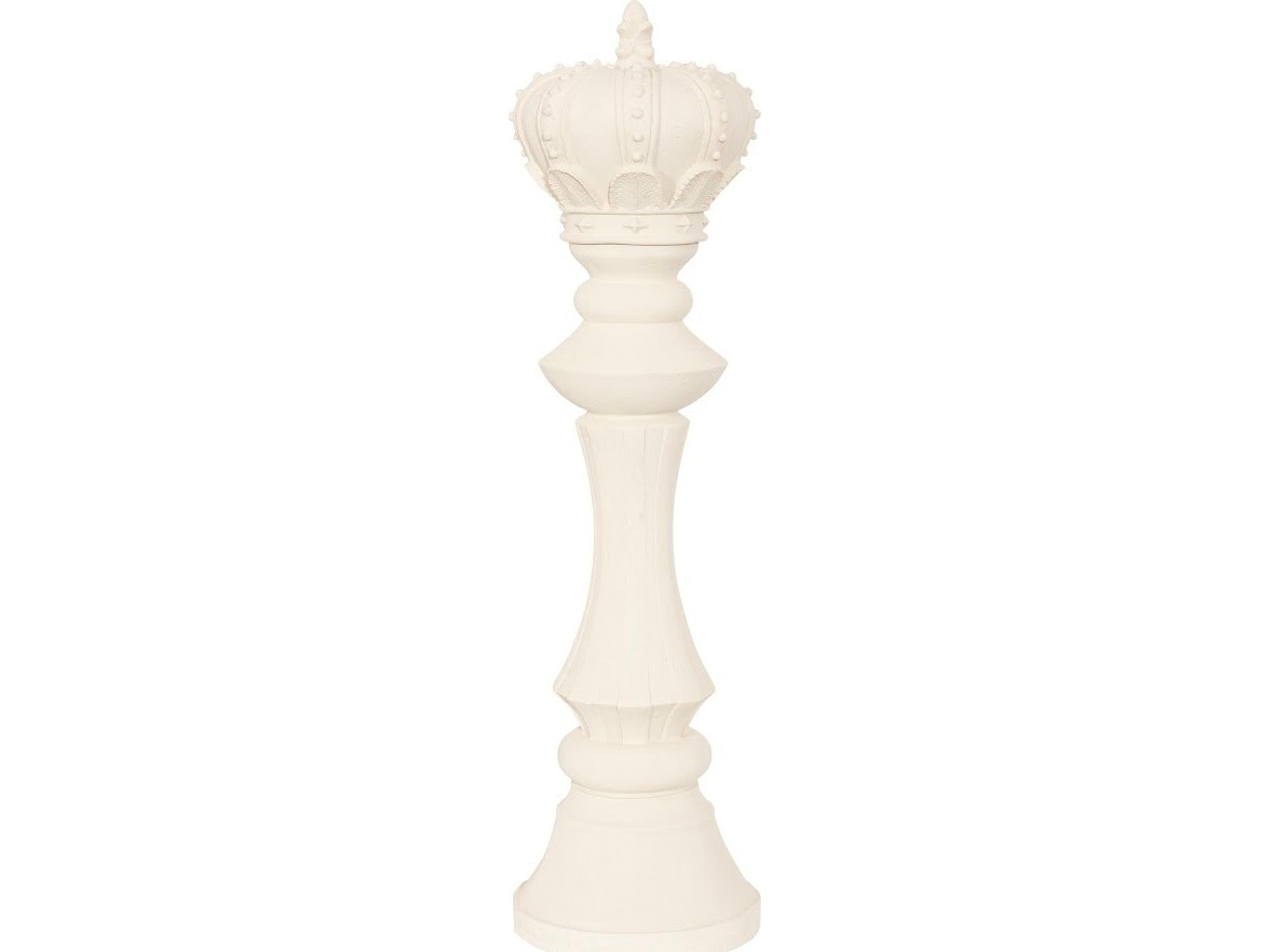 King Chess Off White Sculpture