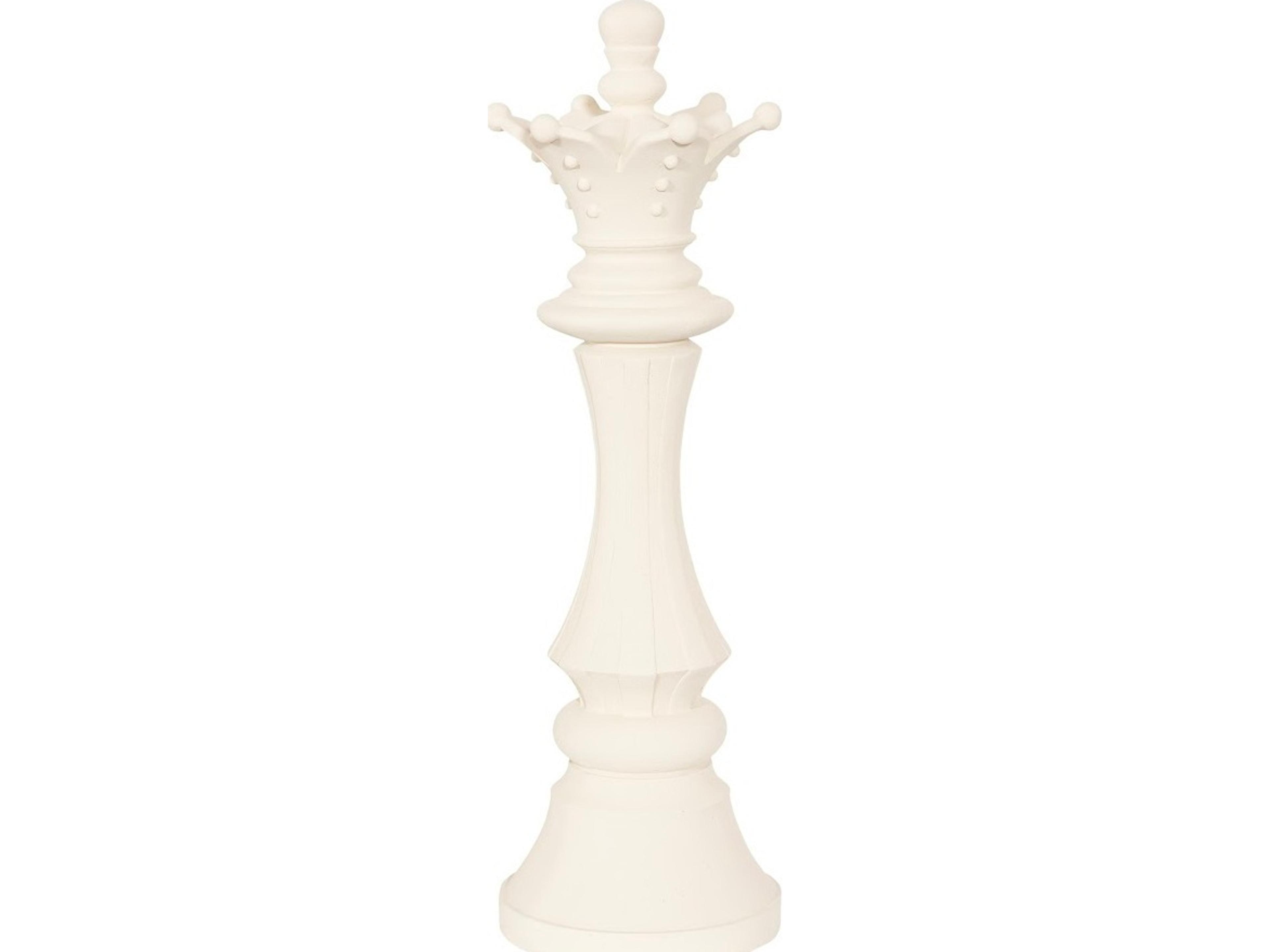 Queen Chess Off White Sculpture