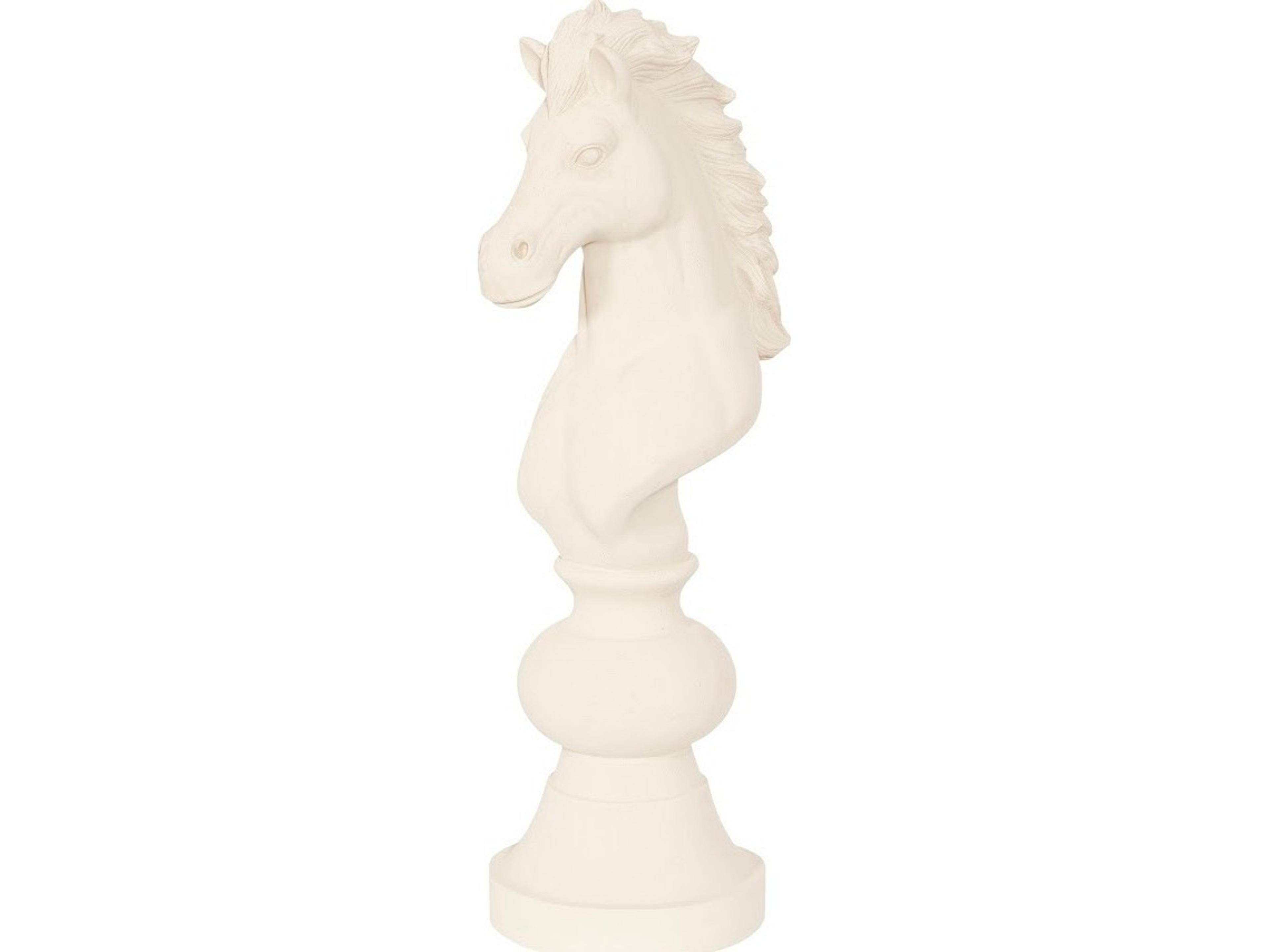 Knight Chess Off White Sculpture