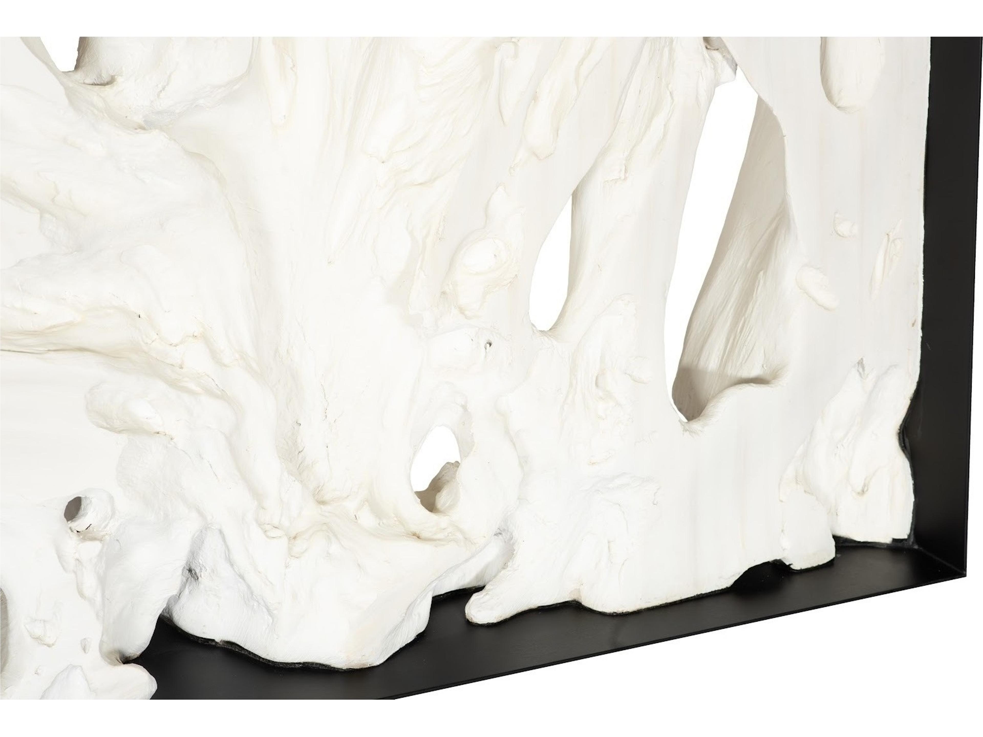 Phillips Collection Rectangular Metal Black White Faux Bleached Console Table