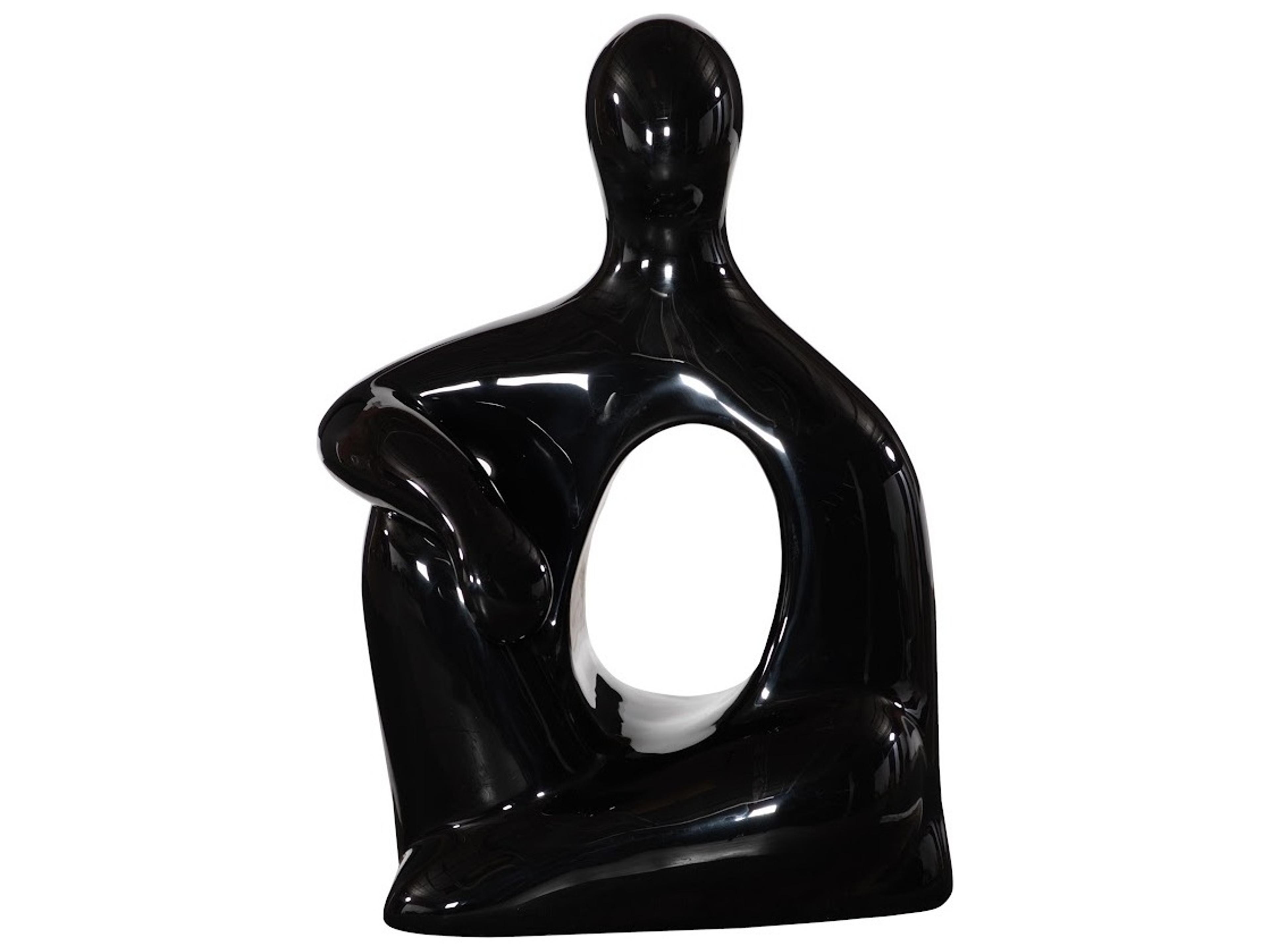 Seated Sculpture in Gel Coat Black