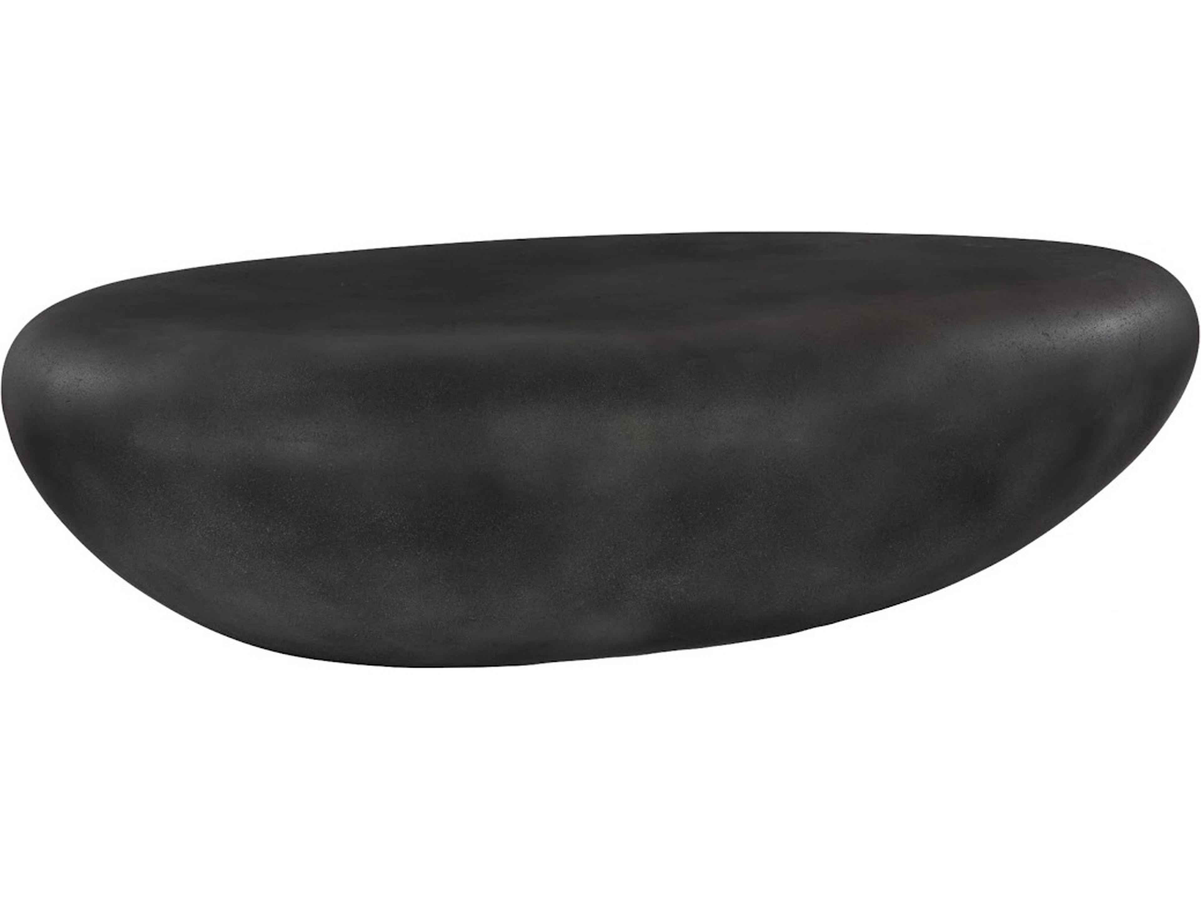 Phillips Collection Oval Resin Gray Charcoal Stone Coffee Table