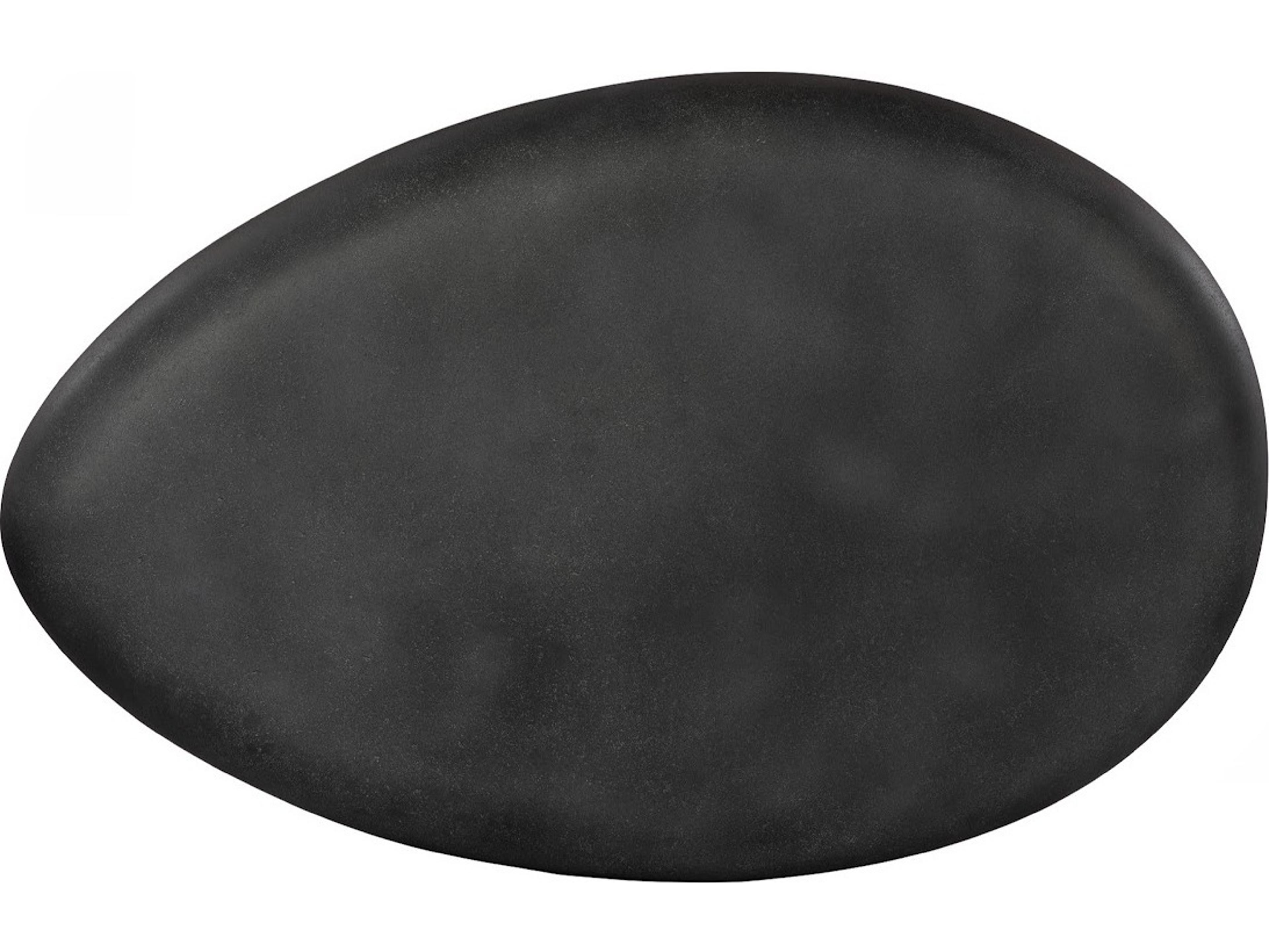 Phillips Collection Oval Resin Gray Charcoal Stone Coffee Table