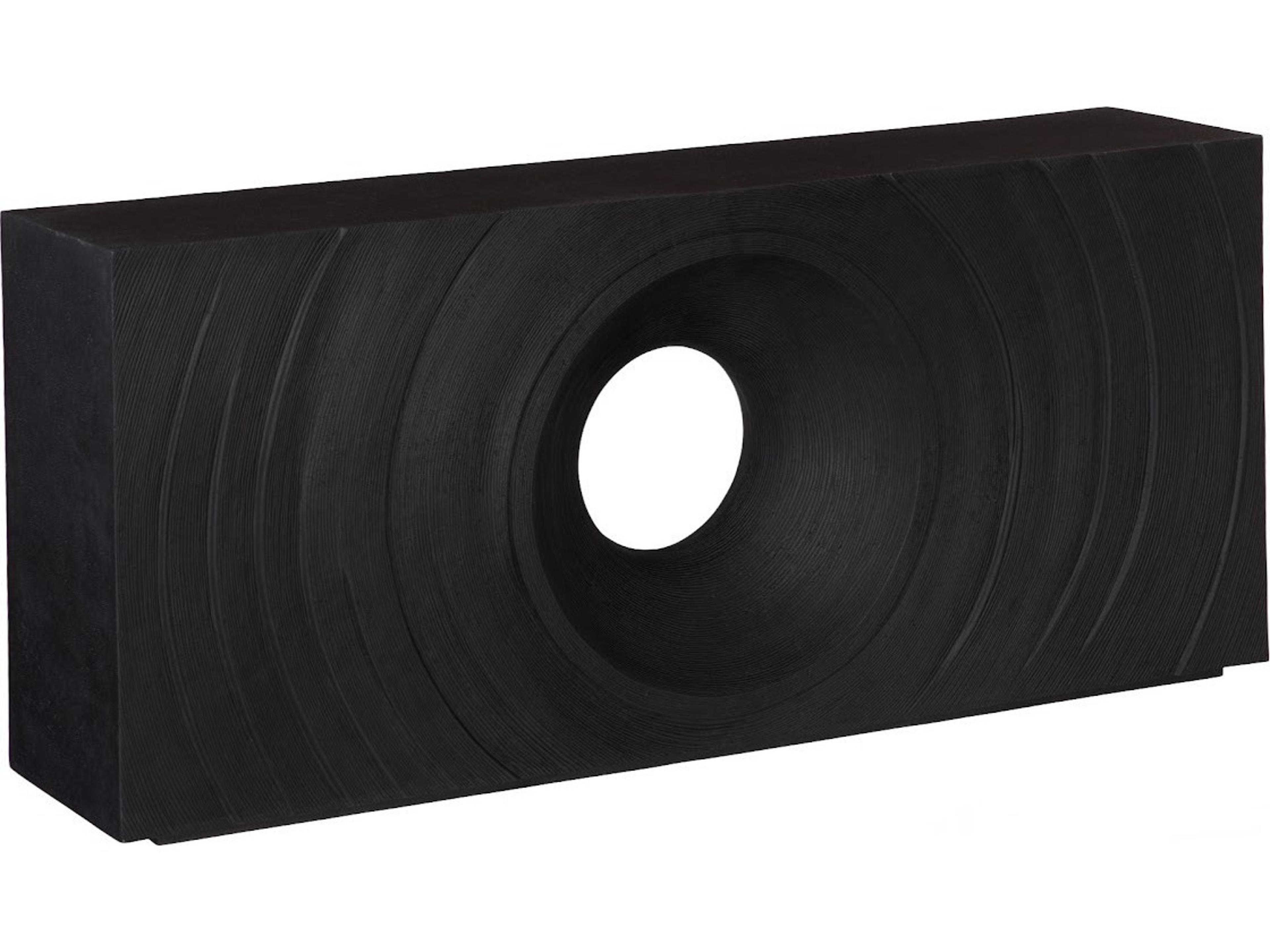 Phillips Collection Rectangular Black Resin Console Table