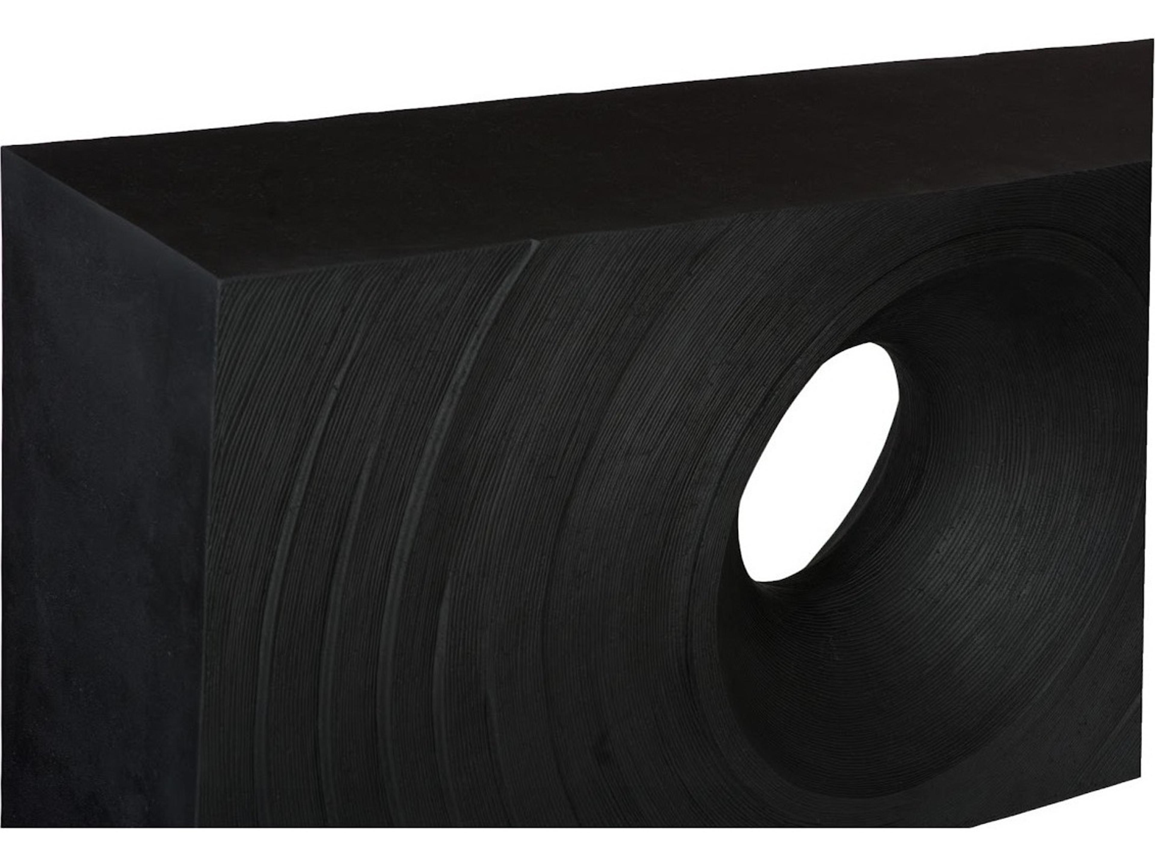 Phillips Collection Rectangular Black Resin Console Table