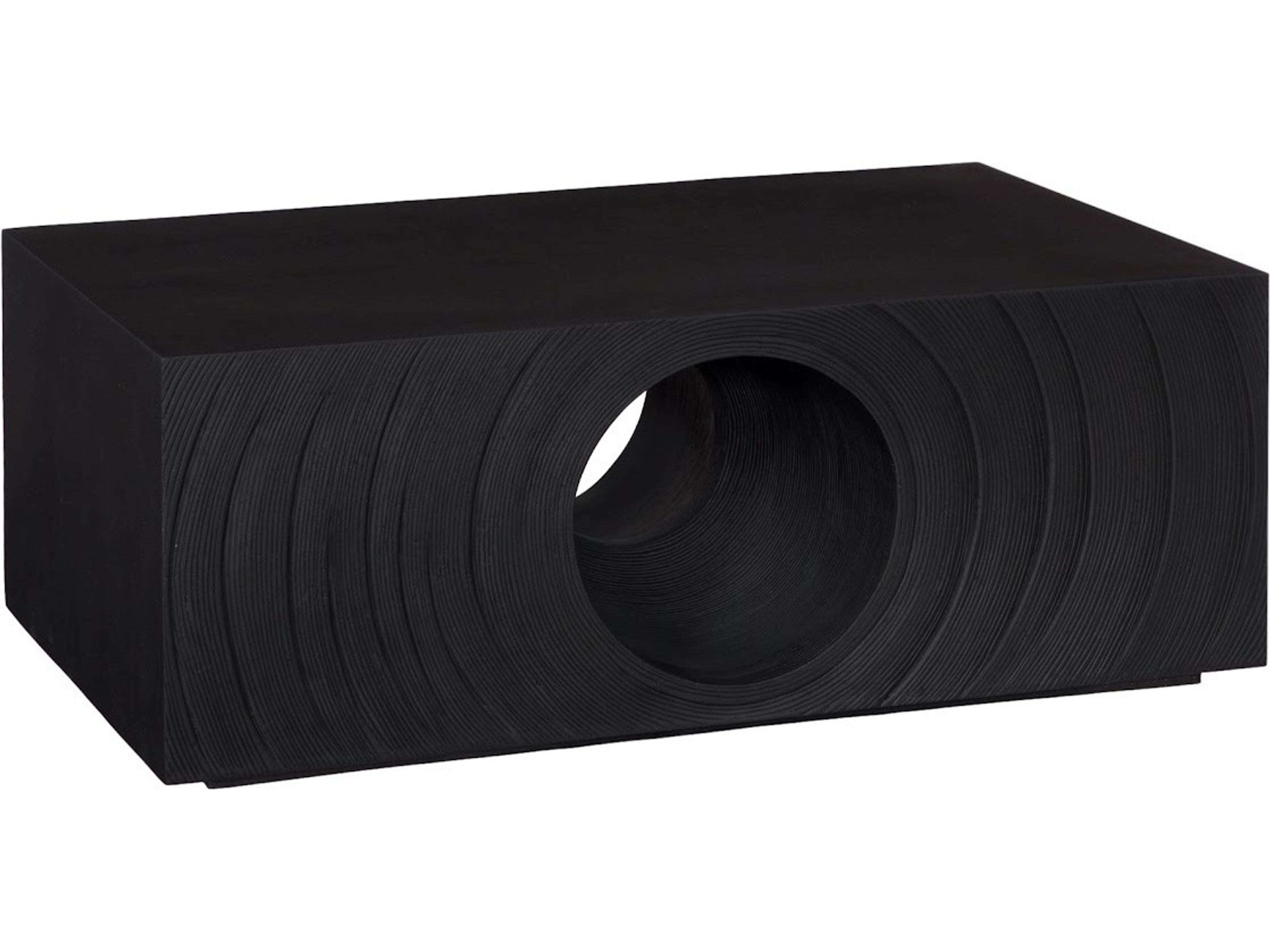 Phillips Collection Rectangular Black Resin Coffee Table