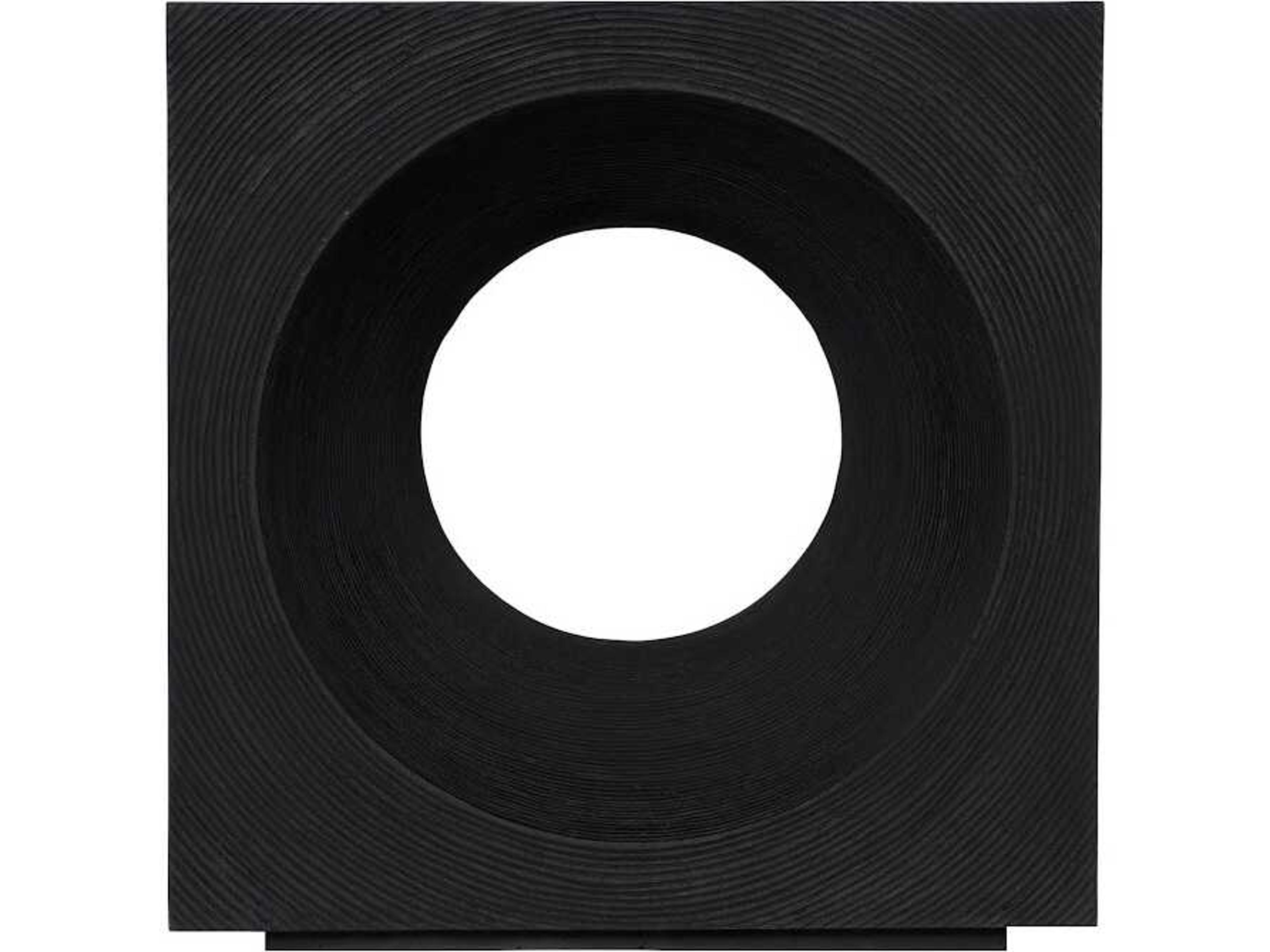 Phillips Collection Square Black Stone End Table