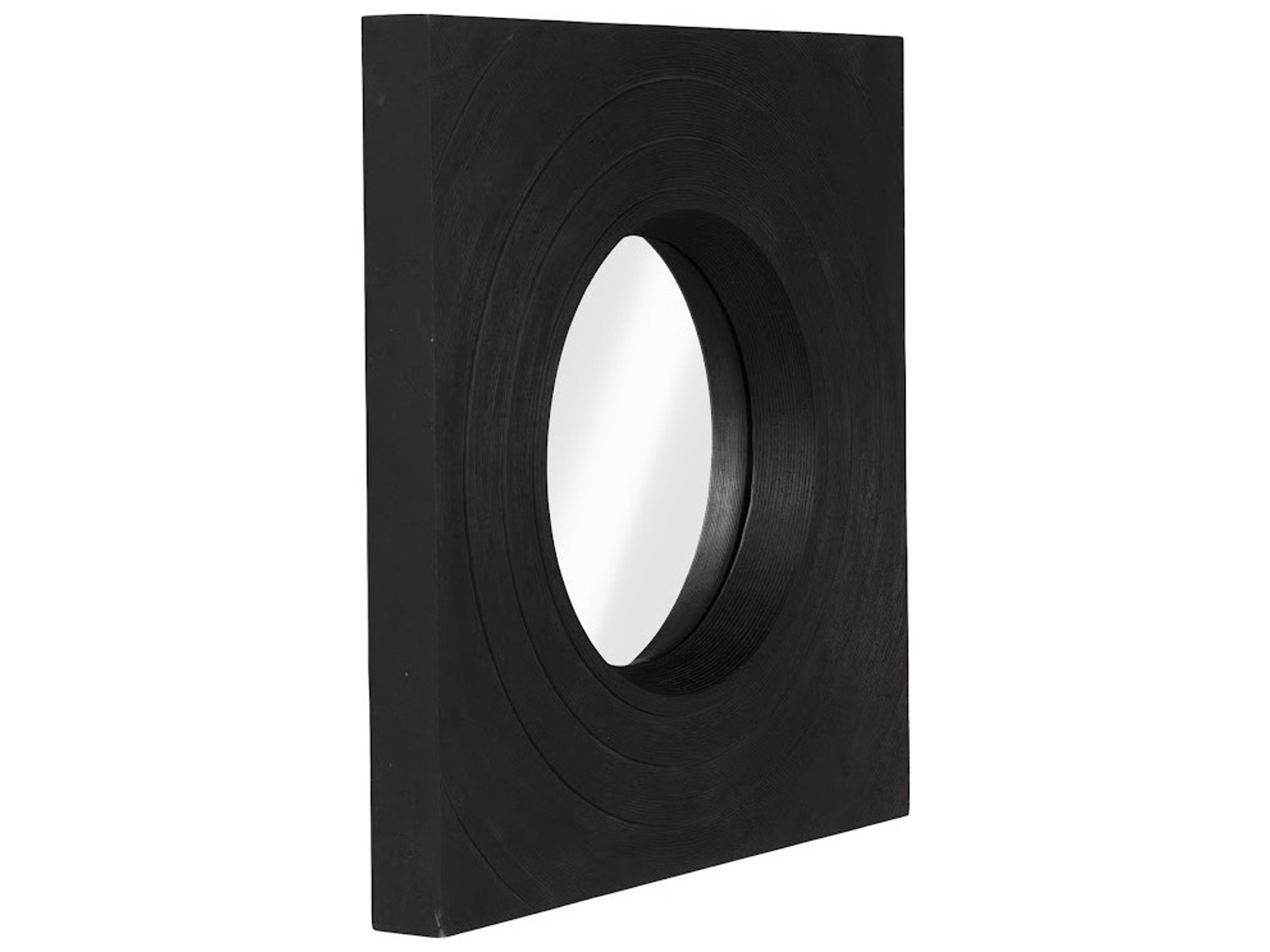 Phillips Collection Black Stone Wall Mirror Square