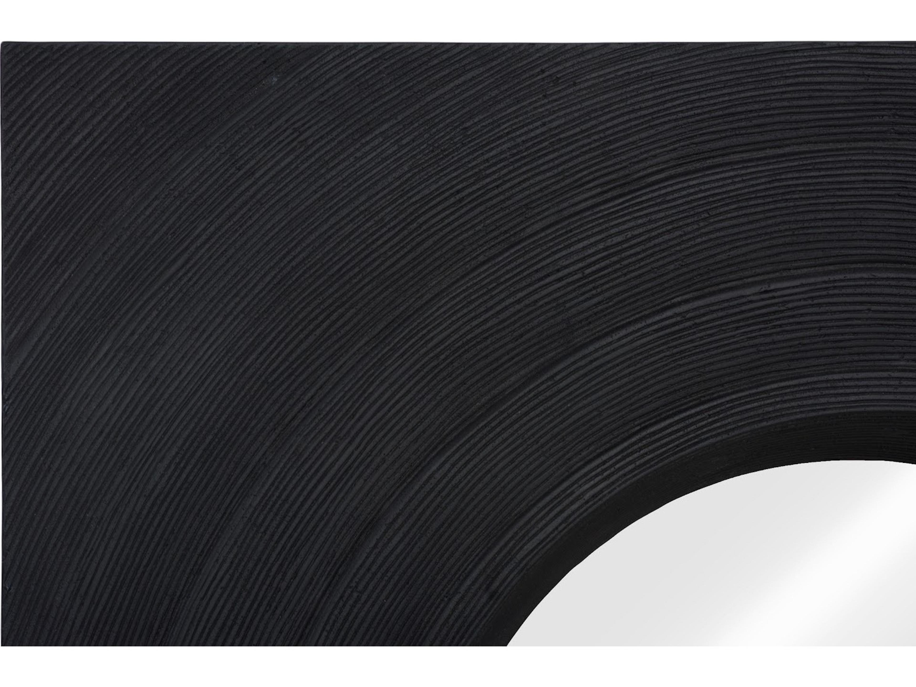 Phillips Collection Black Stone Wall Mirror Square