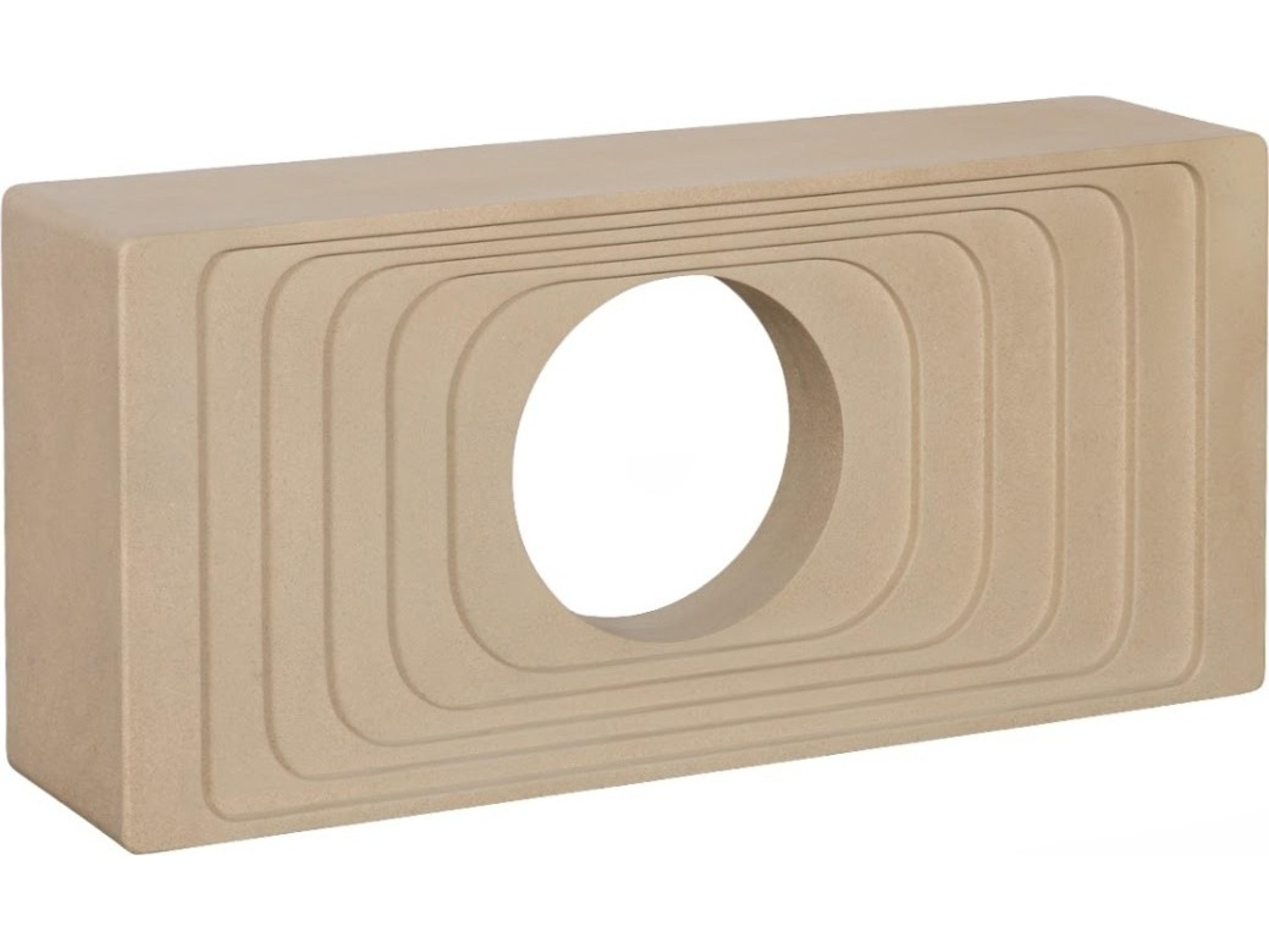 Phillips Collection Rectangular Off White Sand Dune Resin Console Table