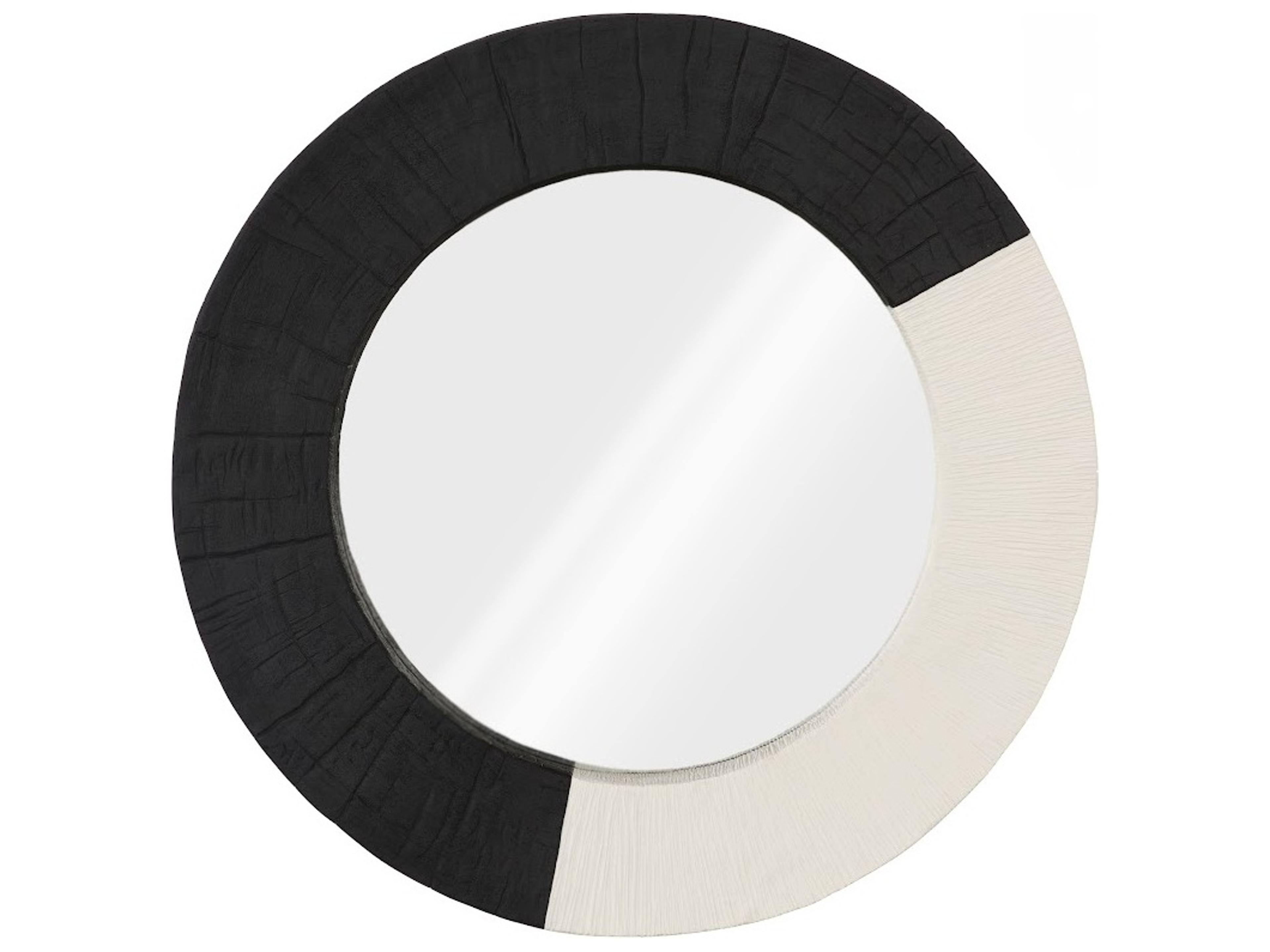 Black White Wall Mirror Round