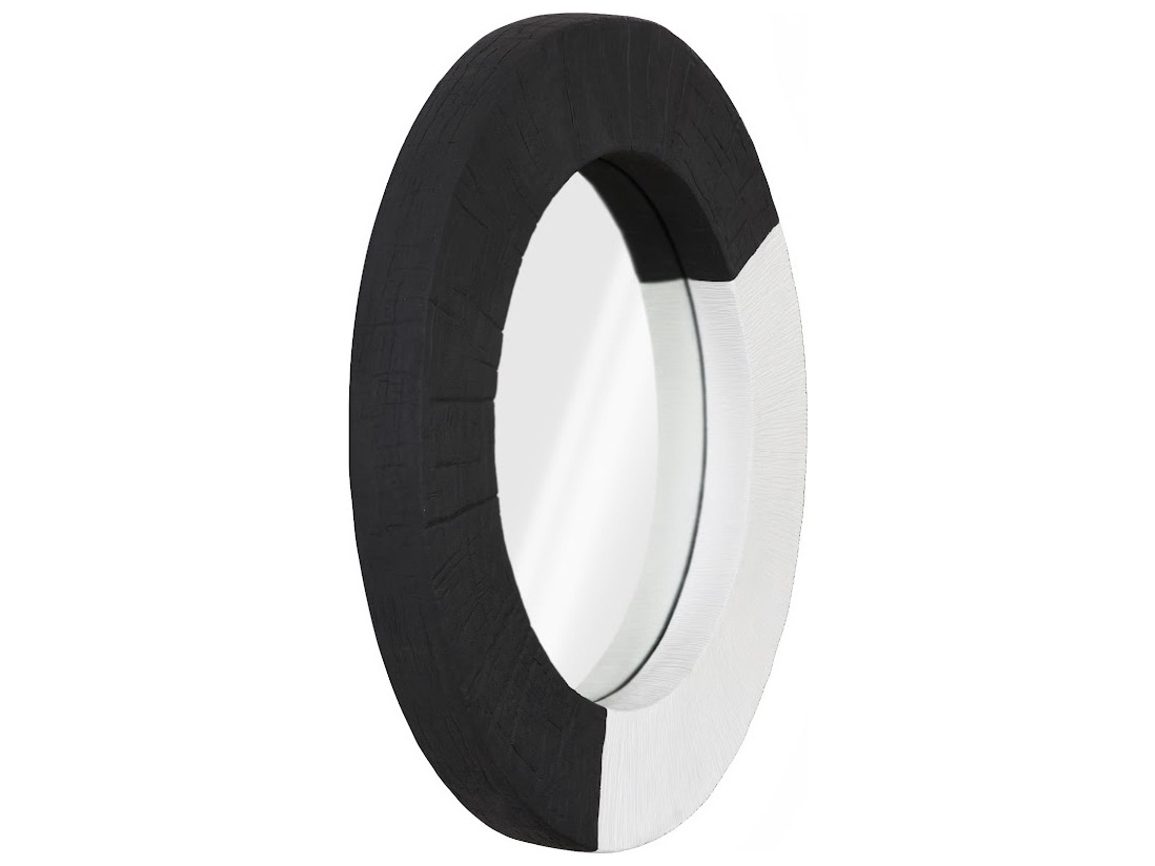 Phillips Collection Black White Wall Mirror Round