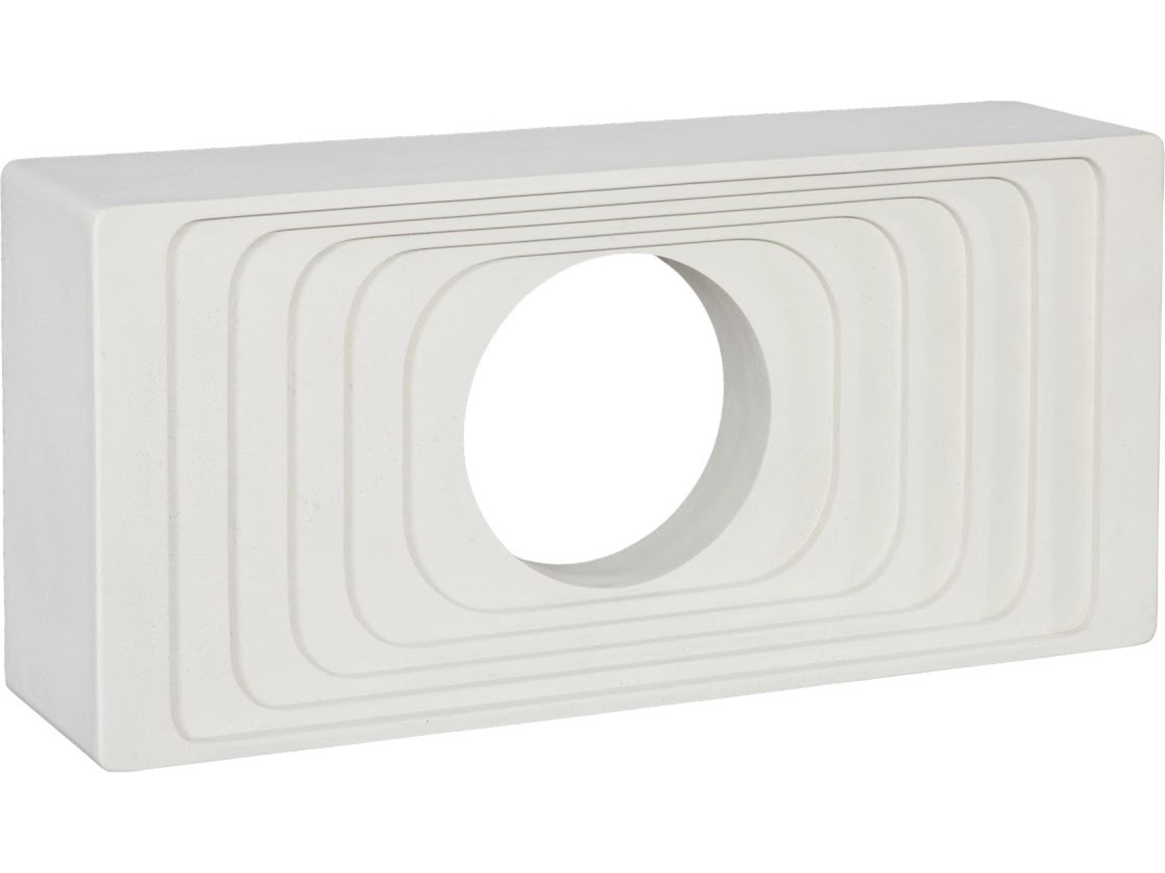 Rectangular Resin Off White Console Table