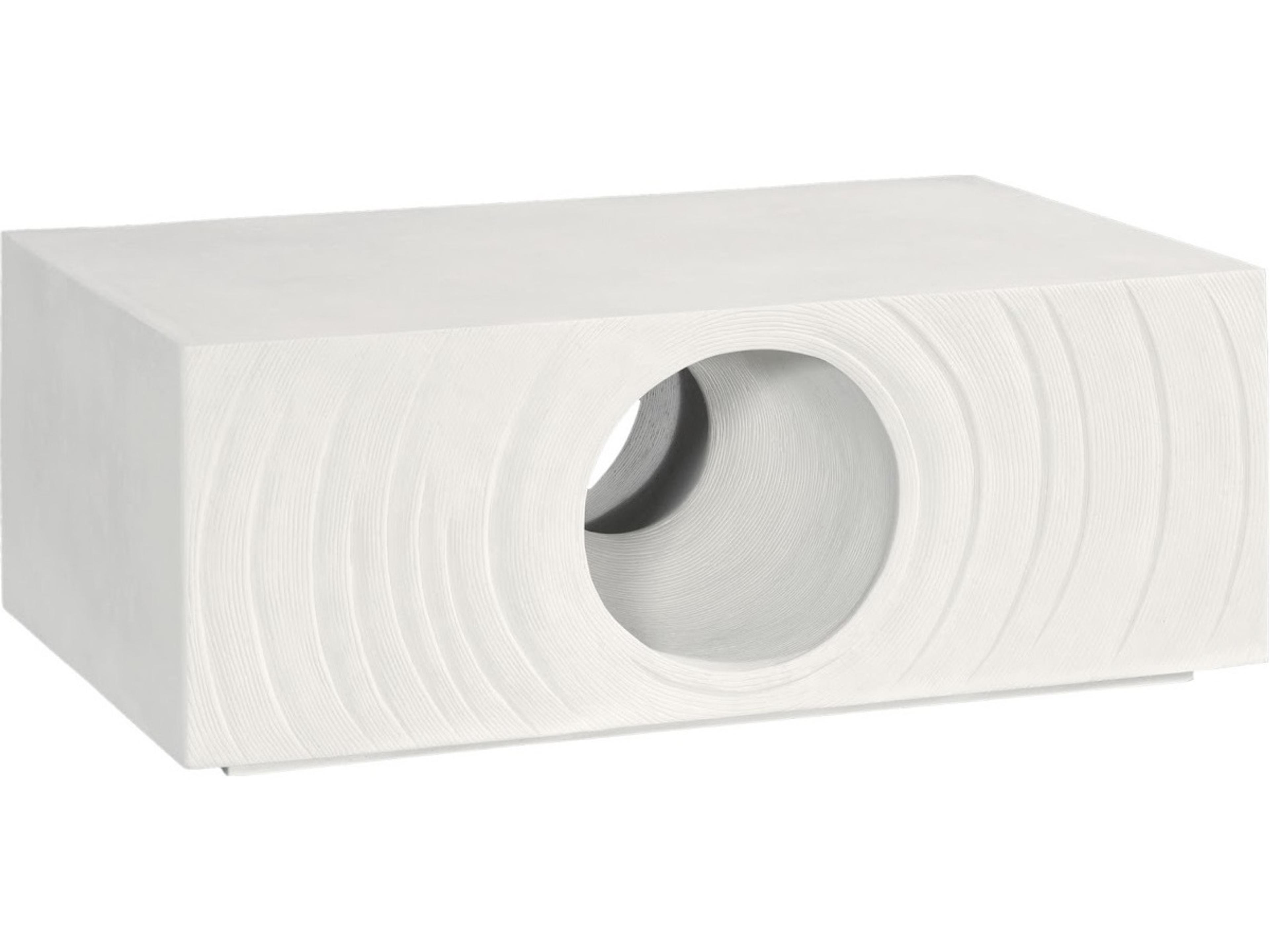 Phillips Collection Rectangular Resin Off White Coffee Table