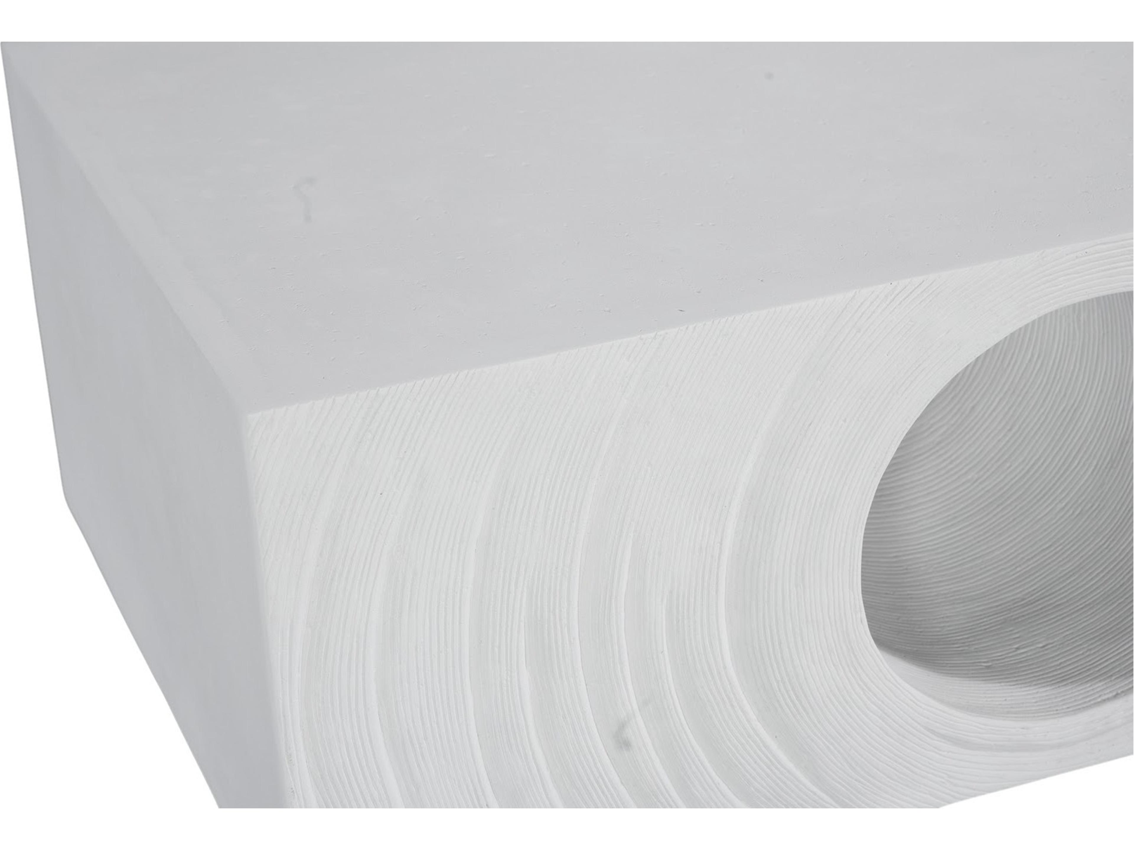 Phillips Collection Rectangular Resin Off White Coffee Table