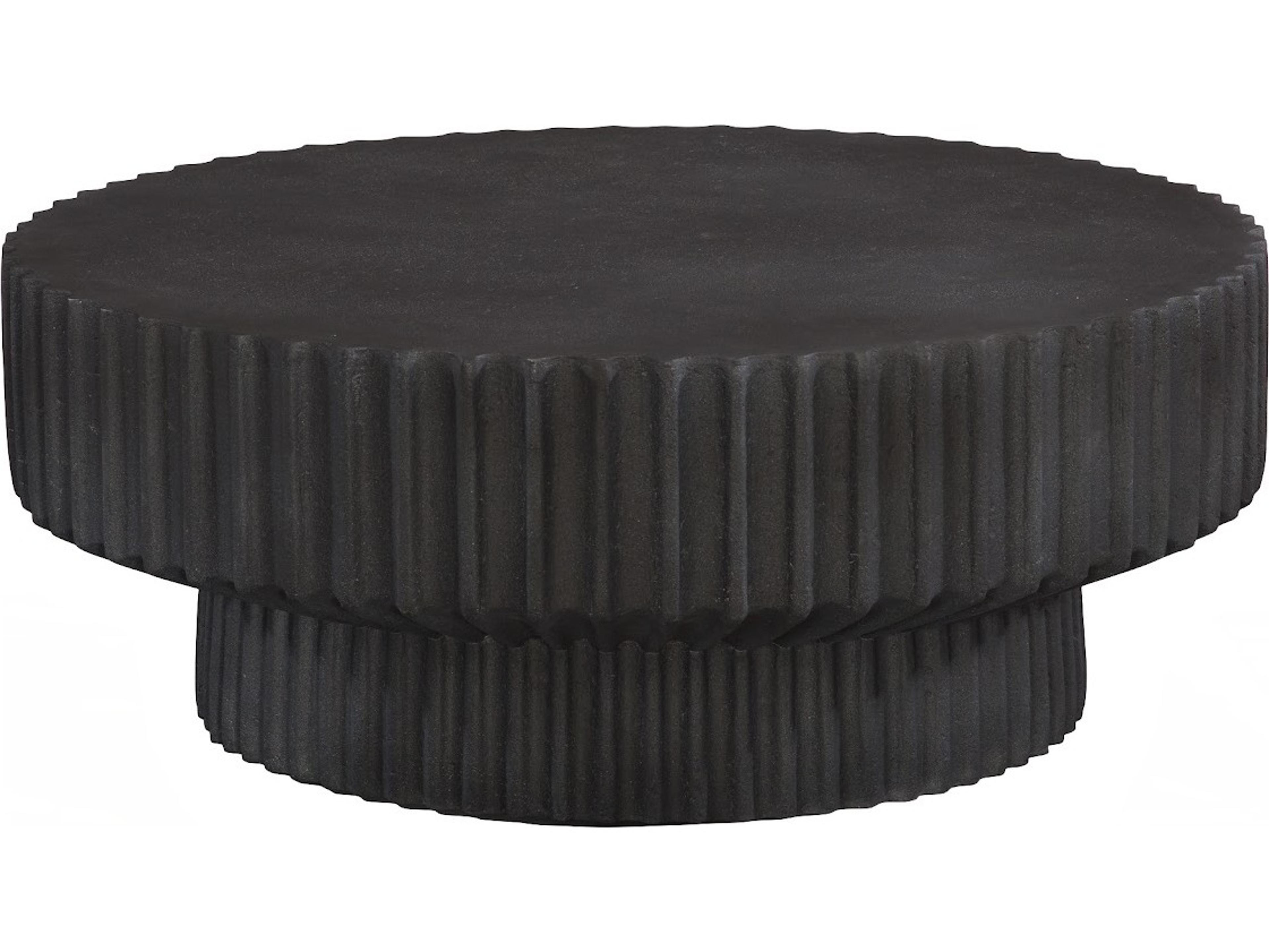 Phillips Collection Round Resin Gray Coffee Table