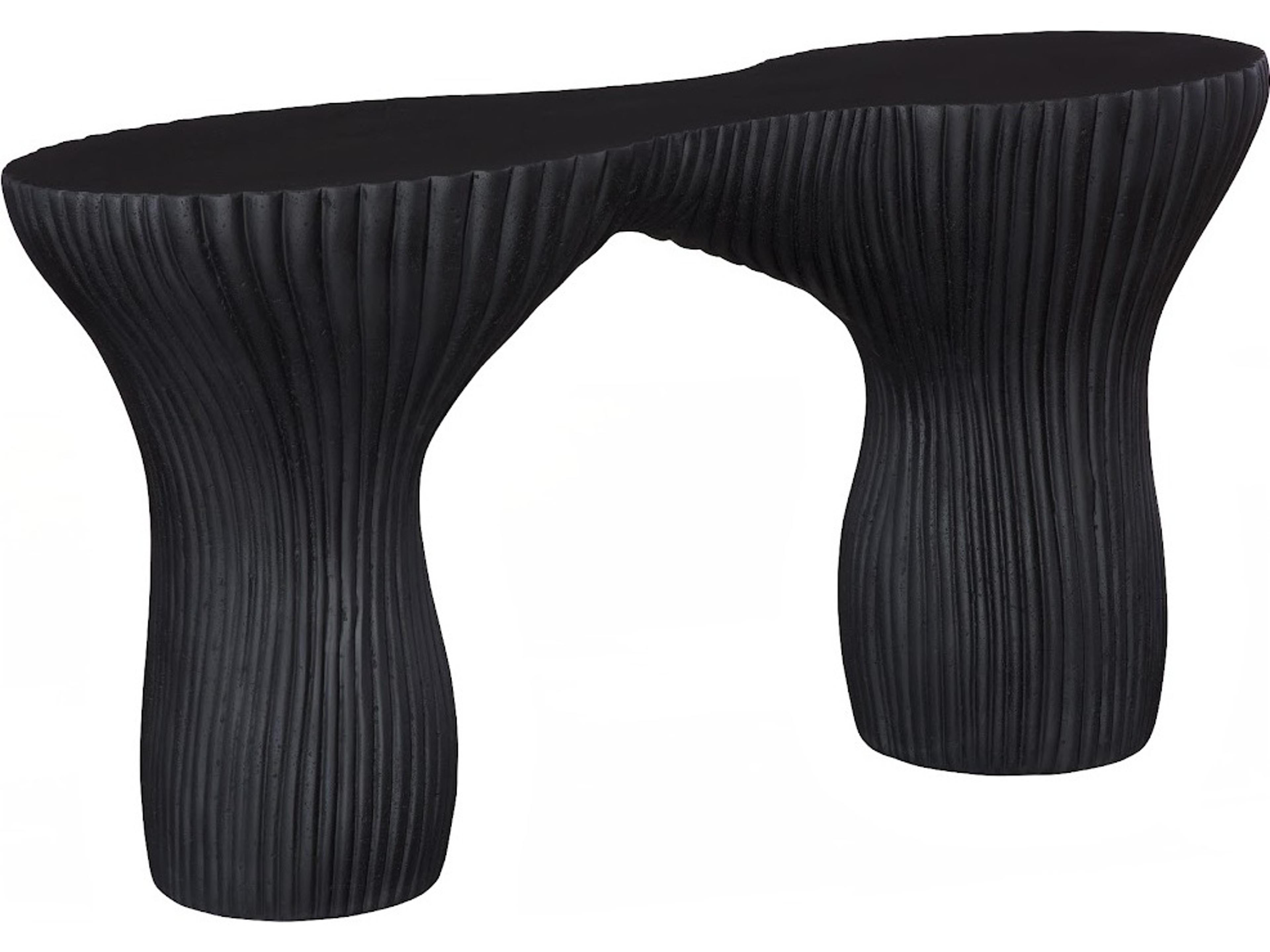 Resin Black Console Table