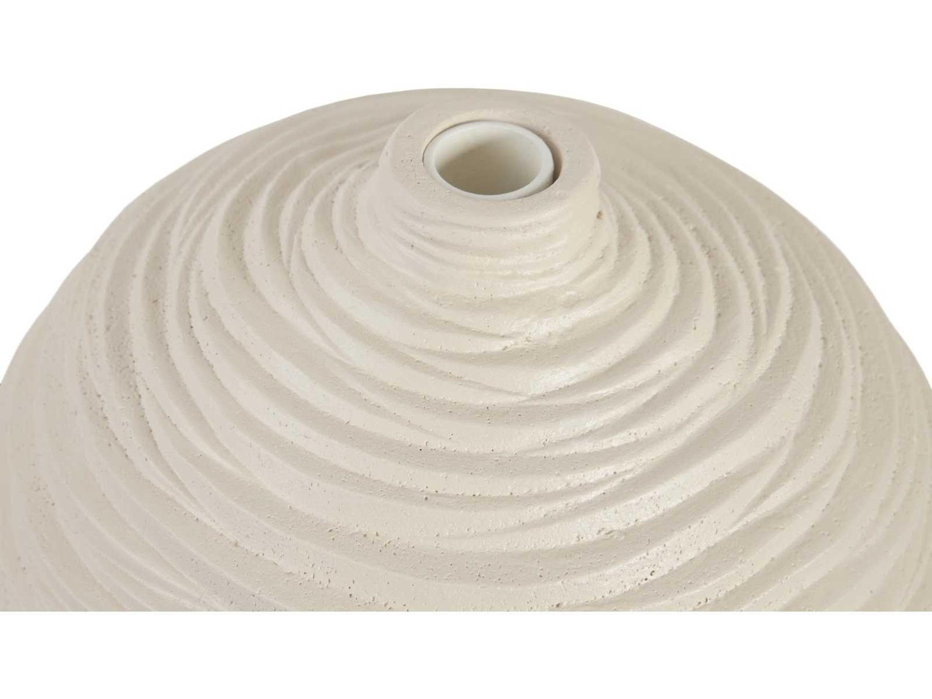 Phillips Collection Stone Cast / Off White Waves Sphere Vase
