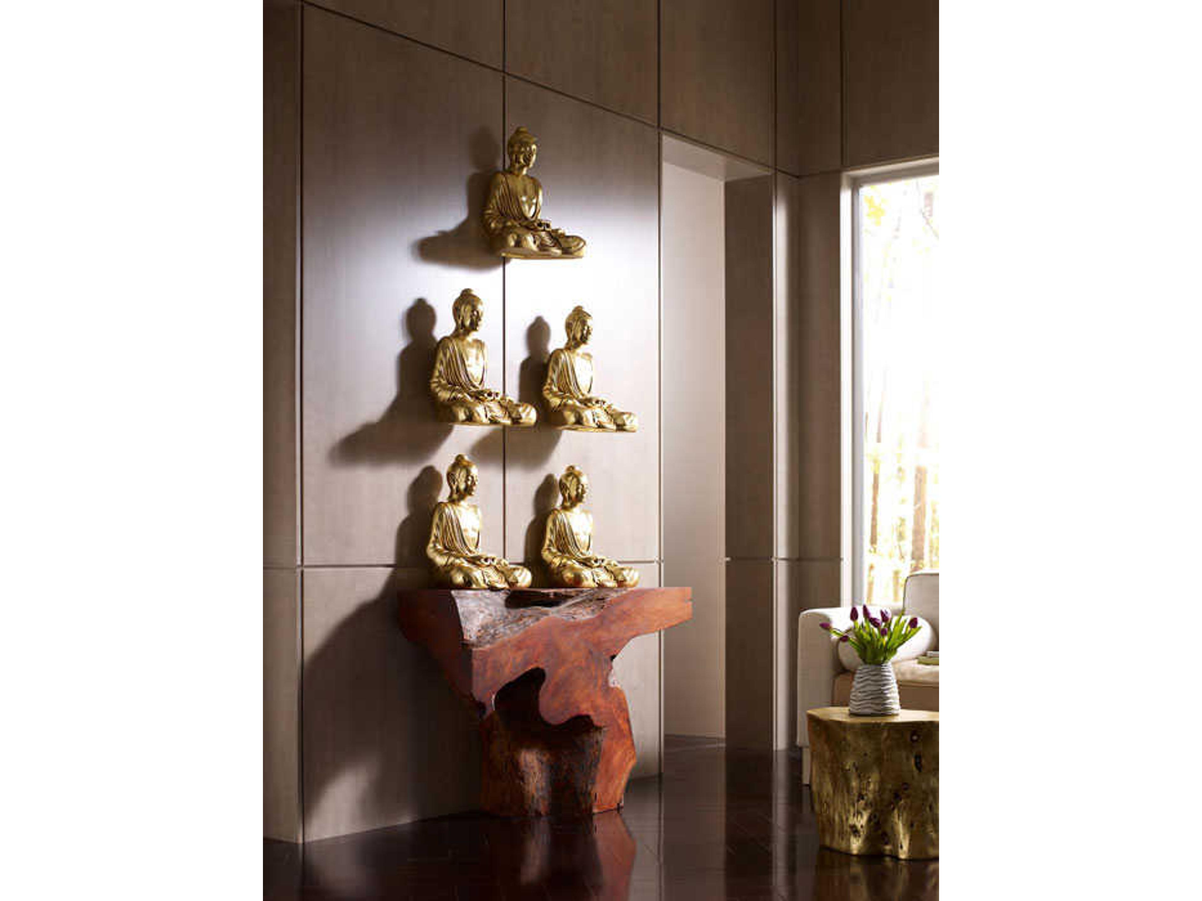 Luxecor Log Gold Leaf Accent Stool