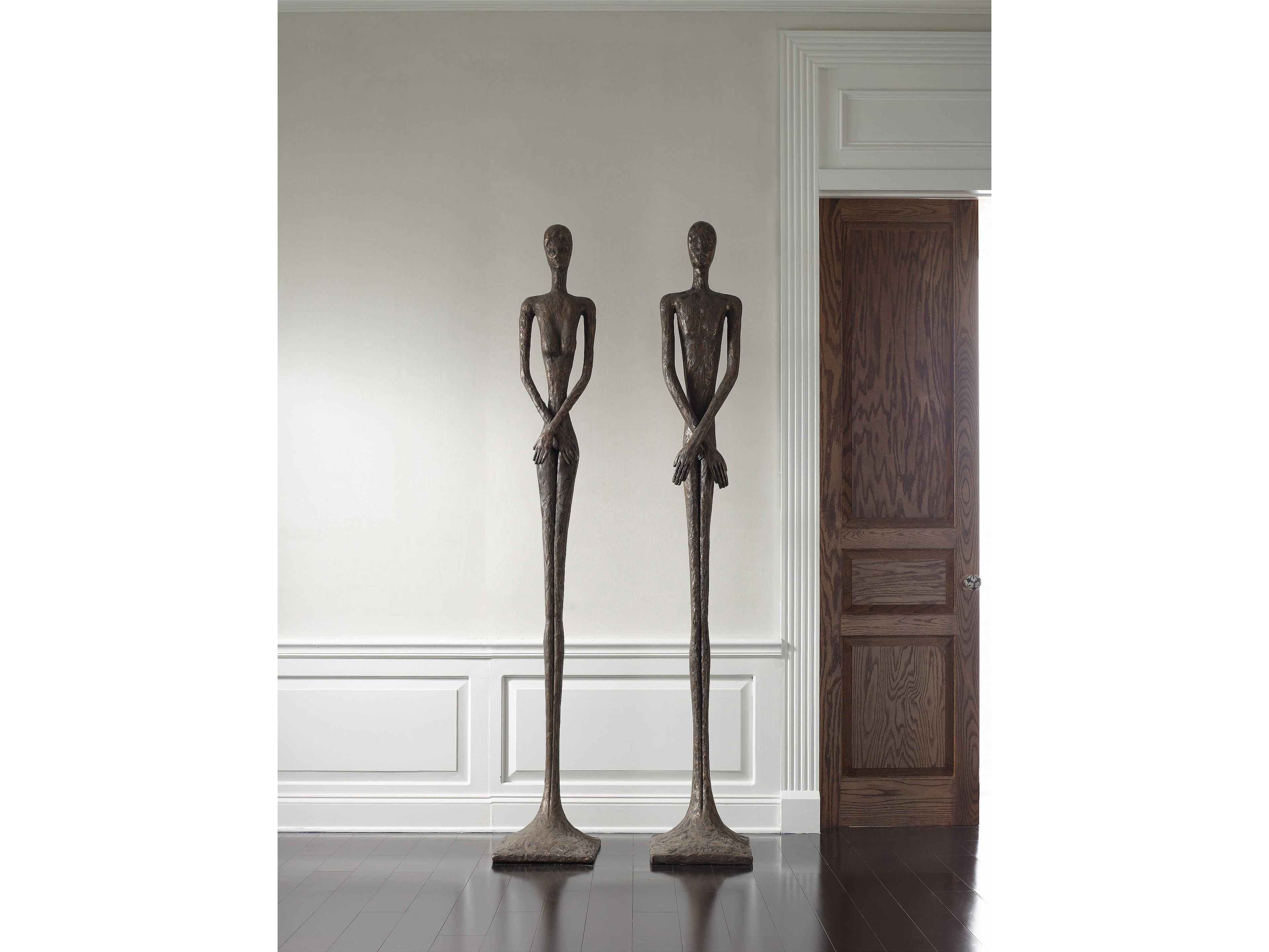 Phillips Collection Outdoor Bronze Skinny Female Sculpture